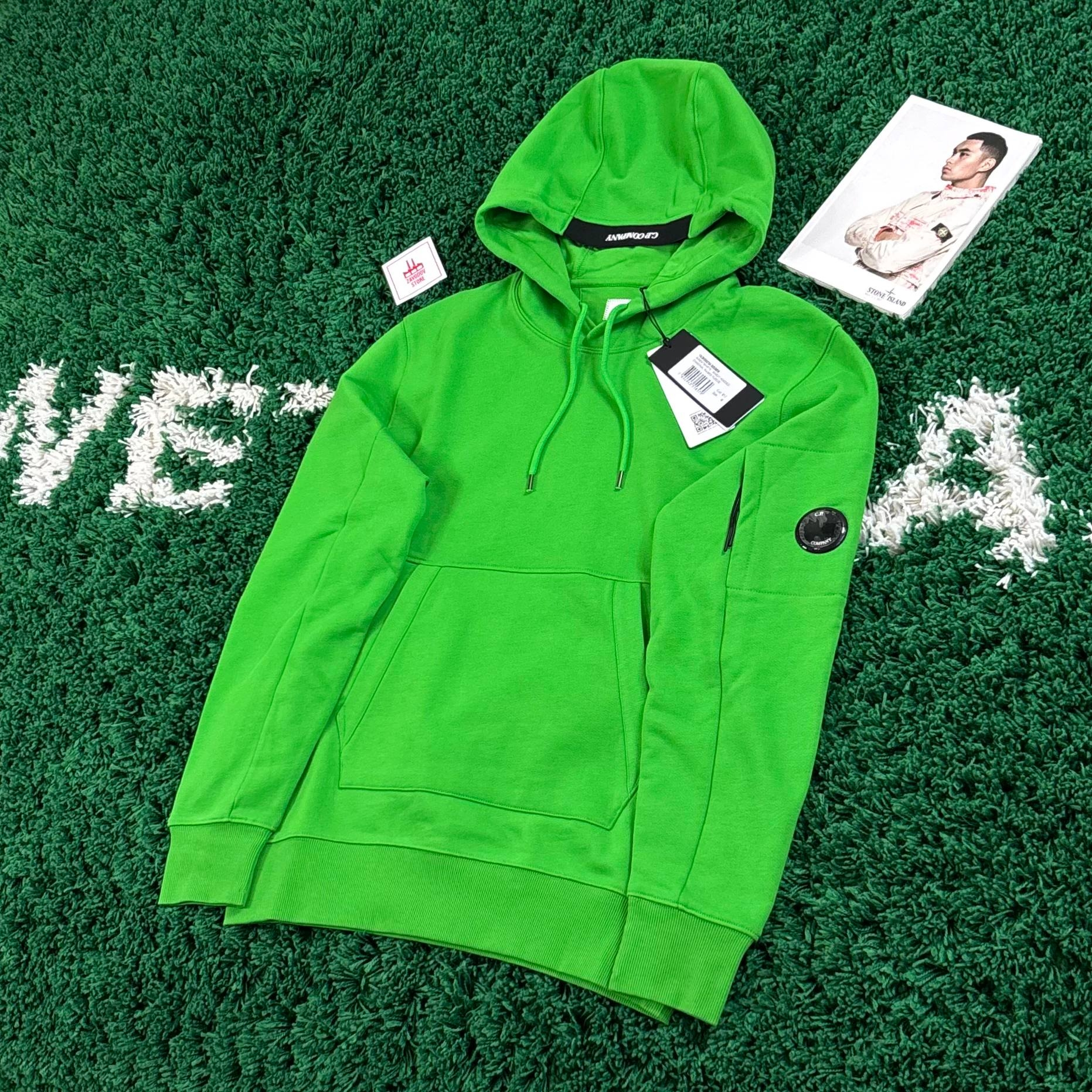 C.P. Company Sweat Fleece Hoodie Green, миниатюра 3
