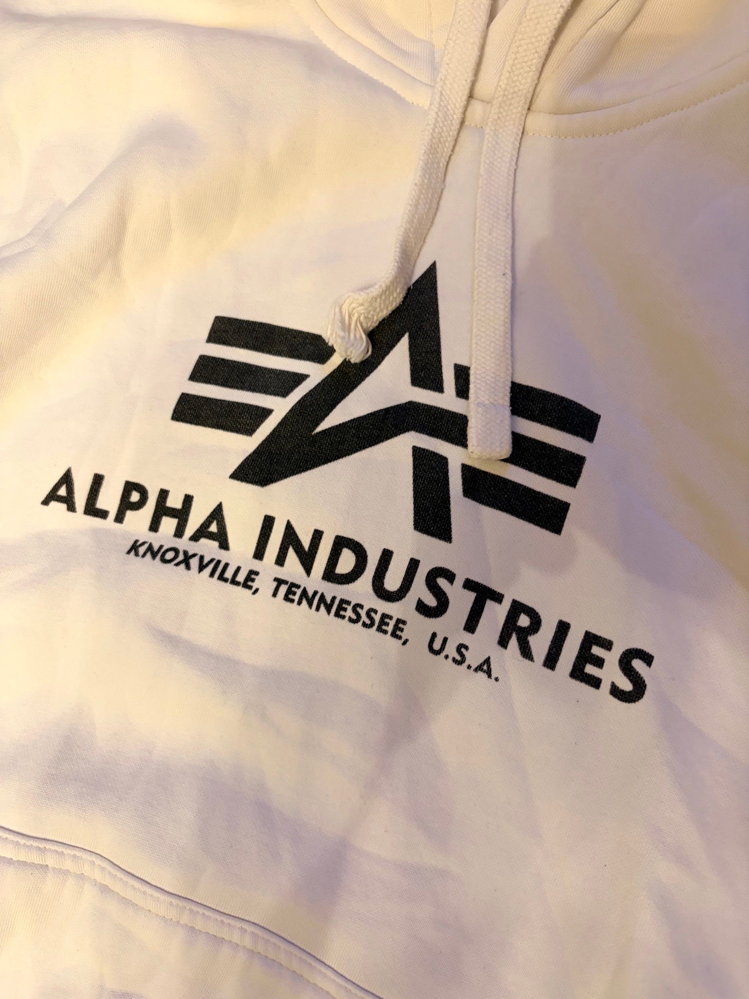Alpha Industries Basic white hoodie, миниатюра 2