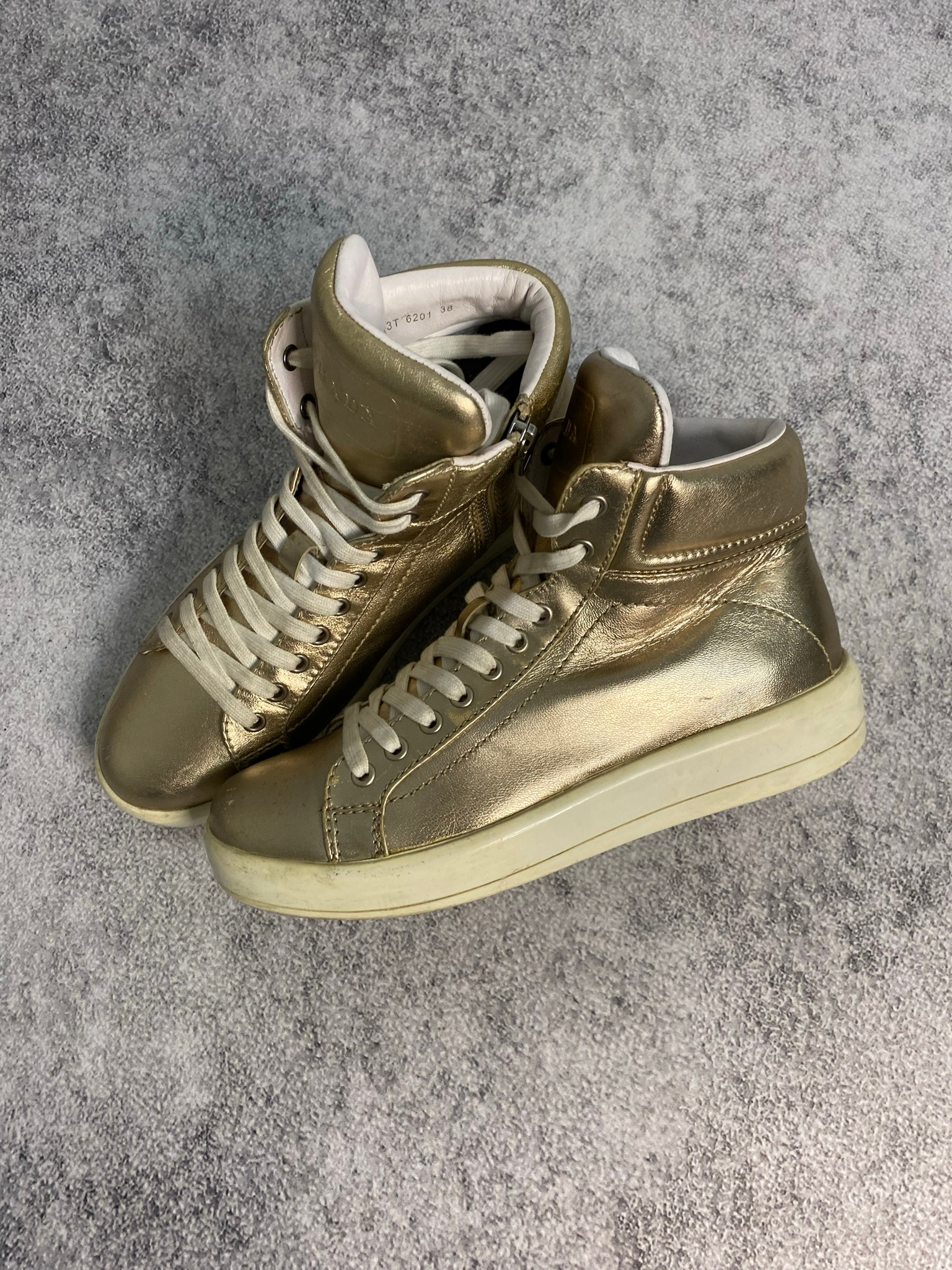 Prada Metallic Gold Side Zip, миниатюра 8