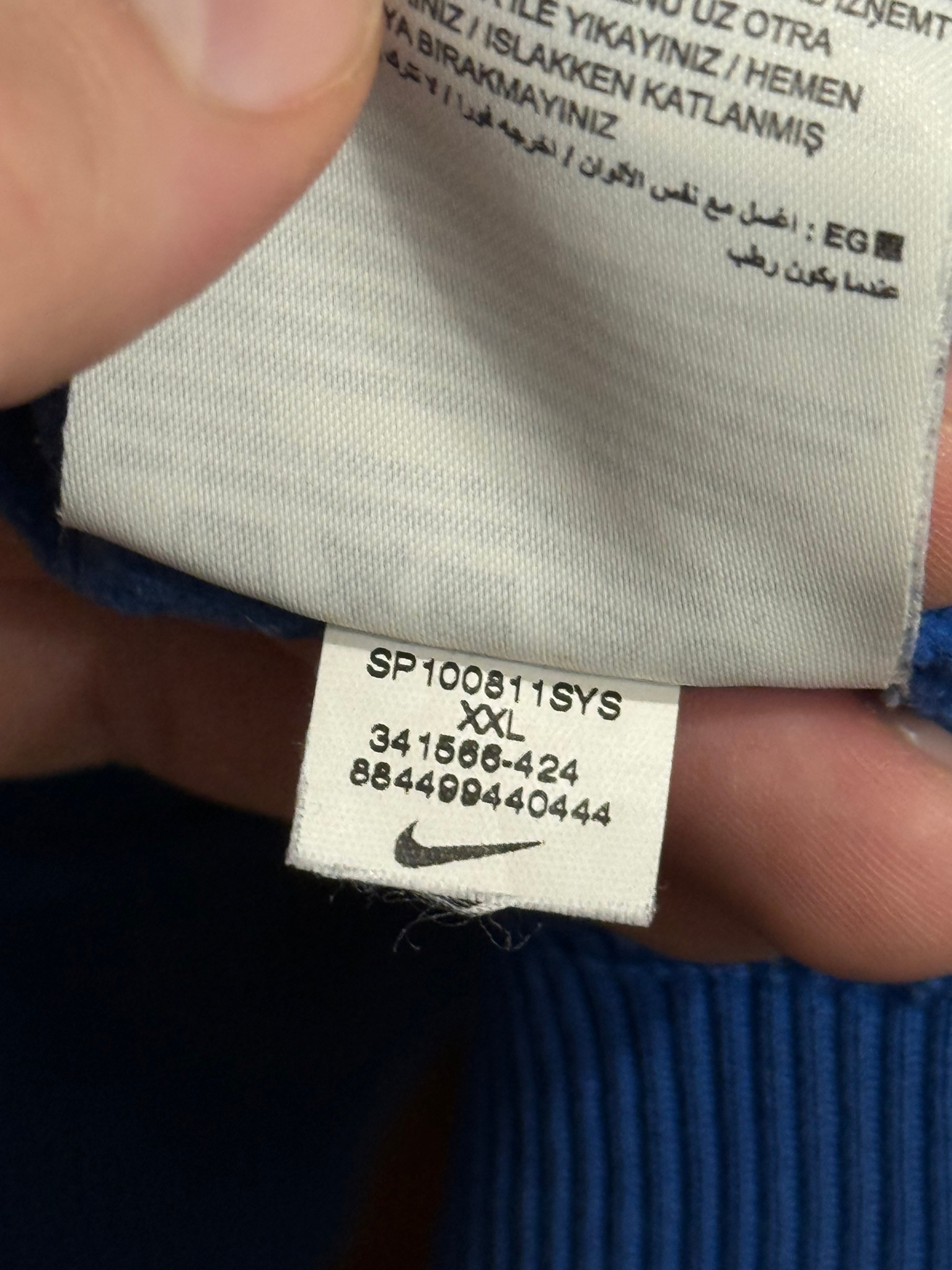Nike Blue Mini Logo Zip Hoodie, миниатюра 9