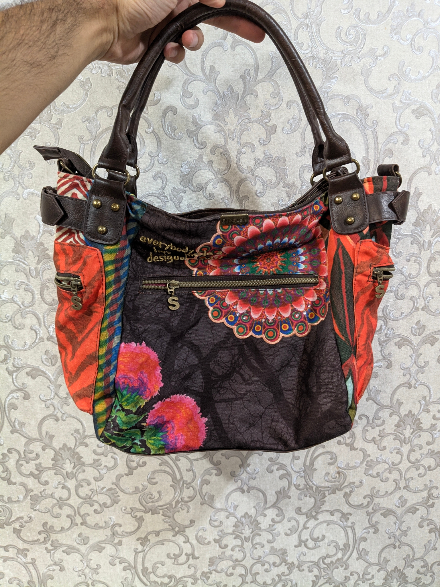 Desigual Colorful Patchwork Handbag, миниатюра 1