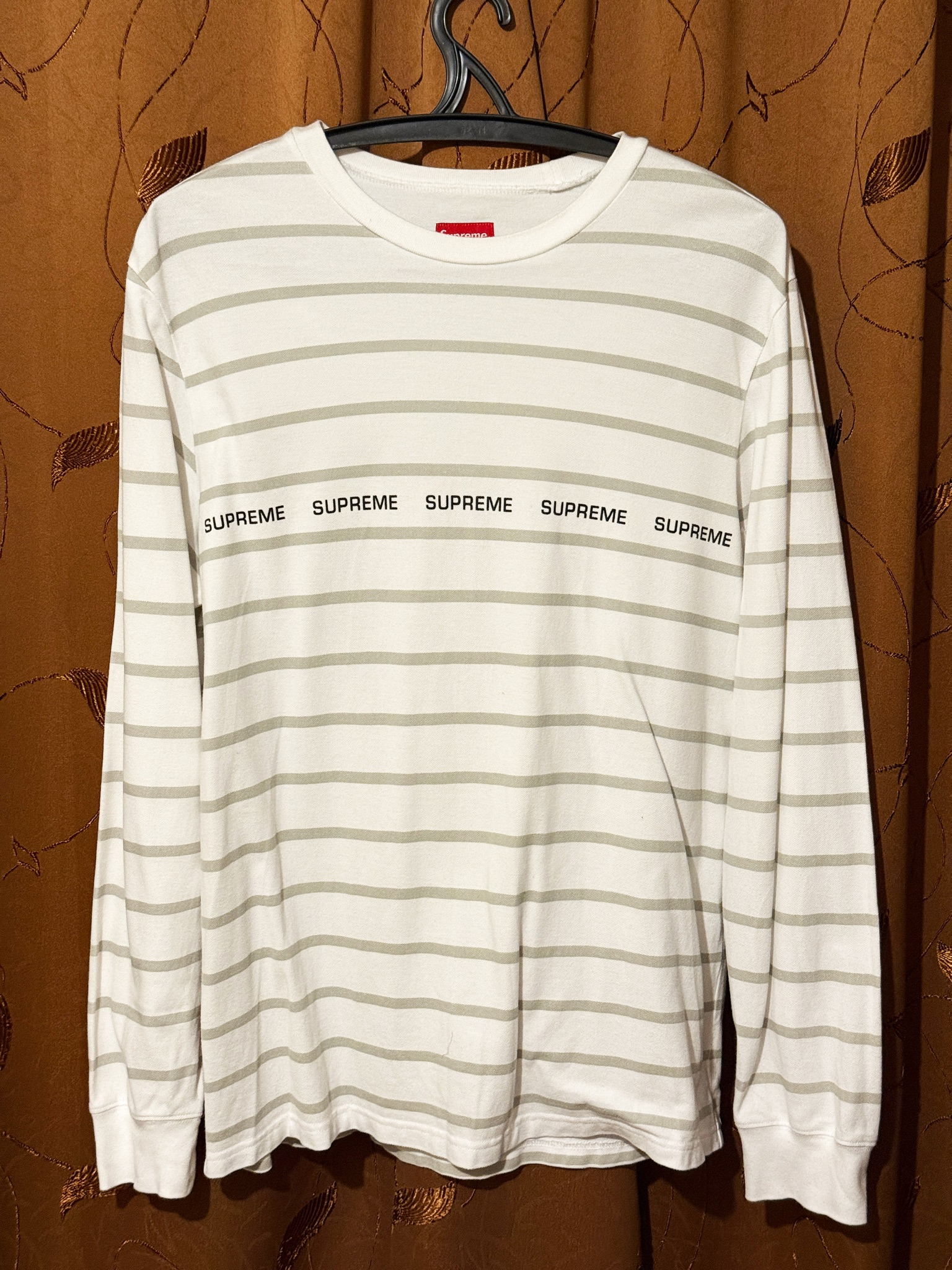 Supreme Stripe Pique 19ss, миниатюра 1