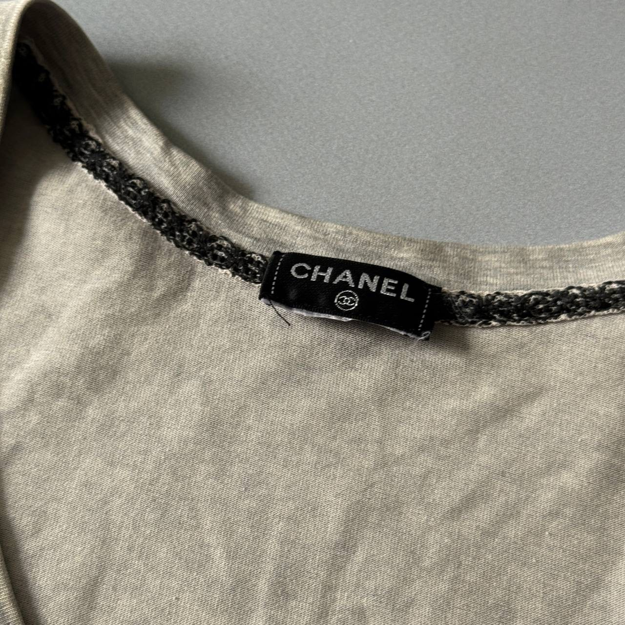 Chanel 2000s Vintage Archival Tulle Flower Logo Women Top, миниатюра 3