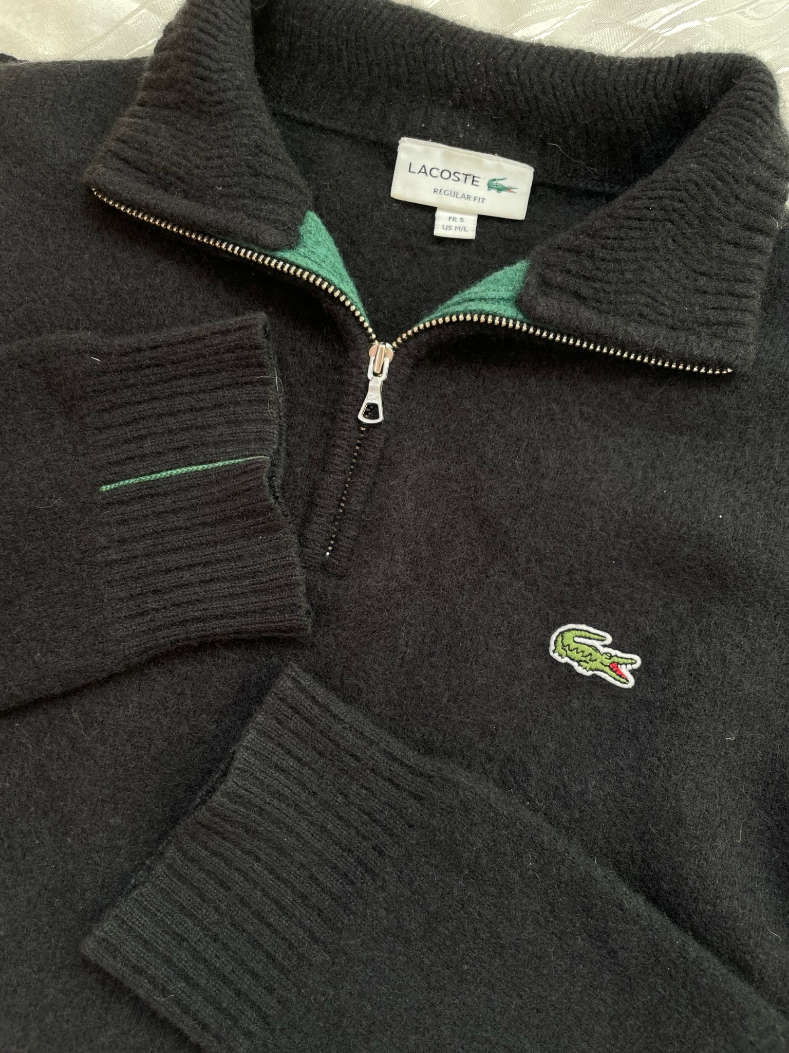Lacoste Wool Sweater 1/4 zip, миниатюра 1