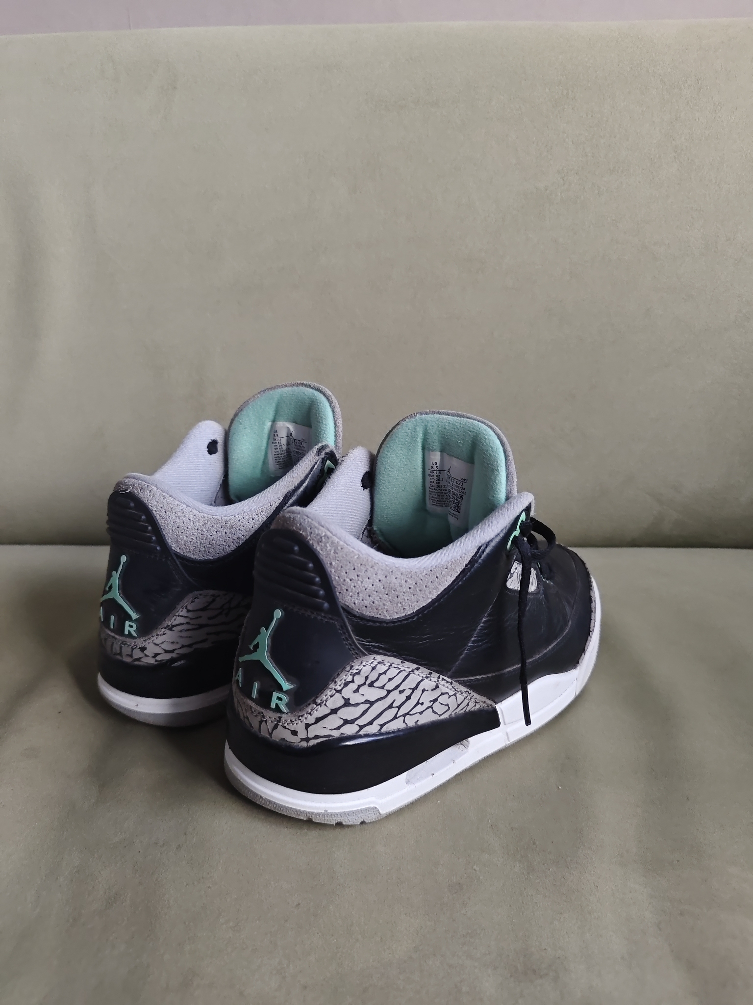 Air Jordan 3 Green Glow, миниатюра 9