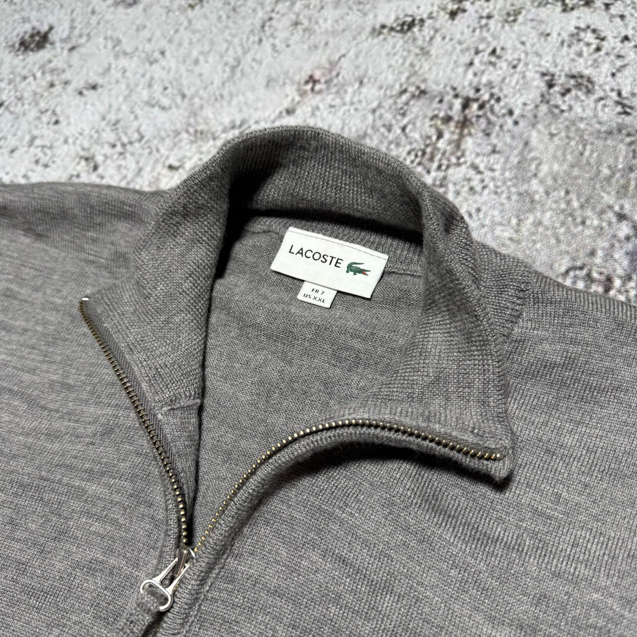Lacoste 1/4 zip Pure New Wool Sweater, миниатюра 3