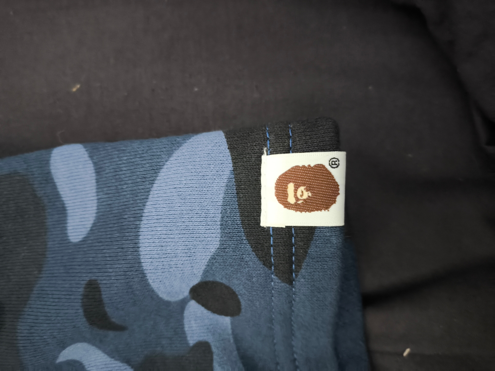 Bape BAPE Color Camo Shark Sweat Shorts Navy, миниатюра 4