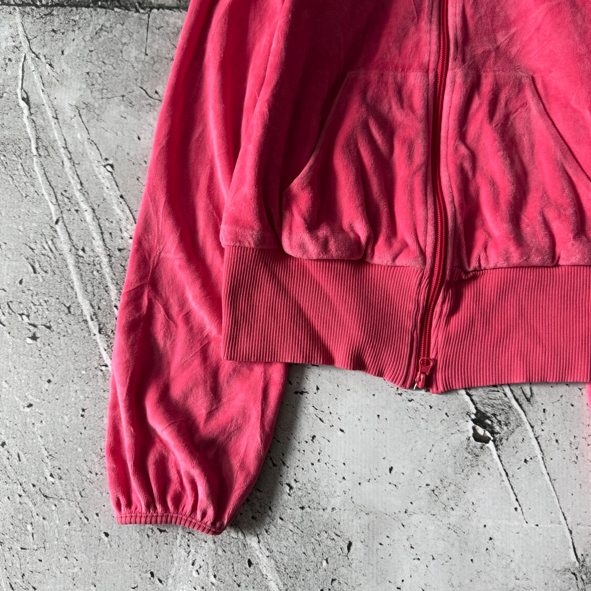 Nike 2000s y2k Vintage Velour Zip Up Hoodie, миниатюра 2