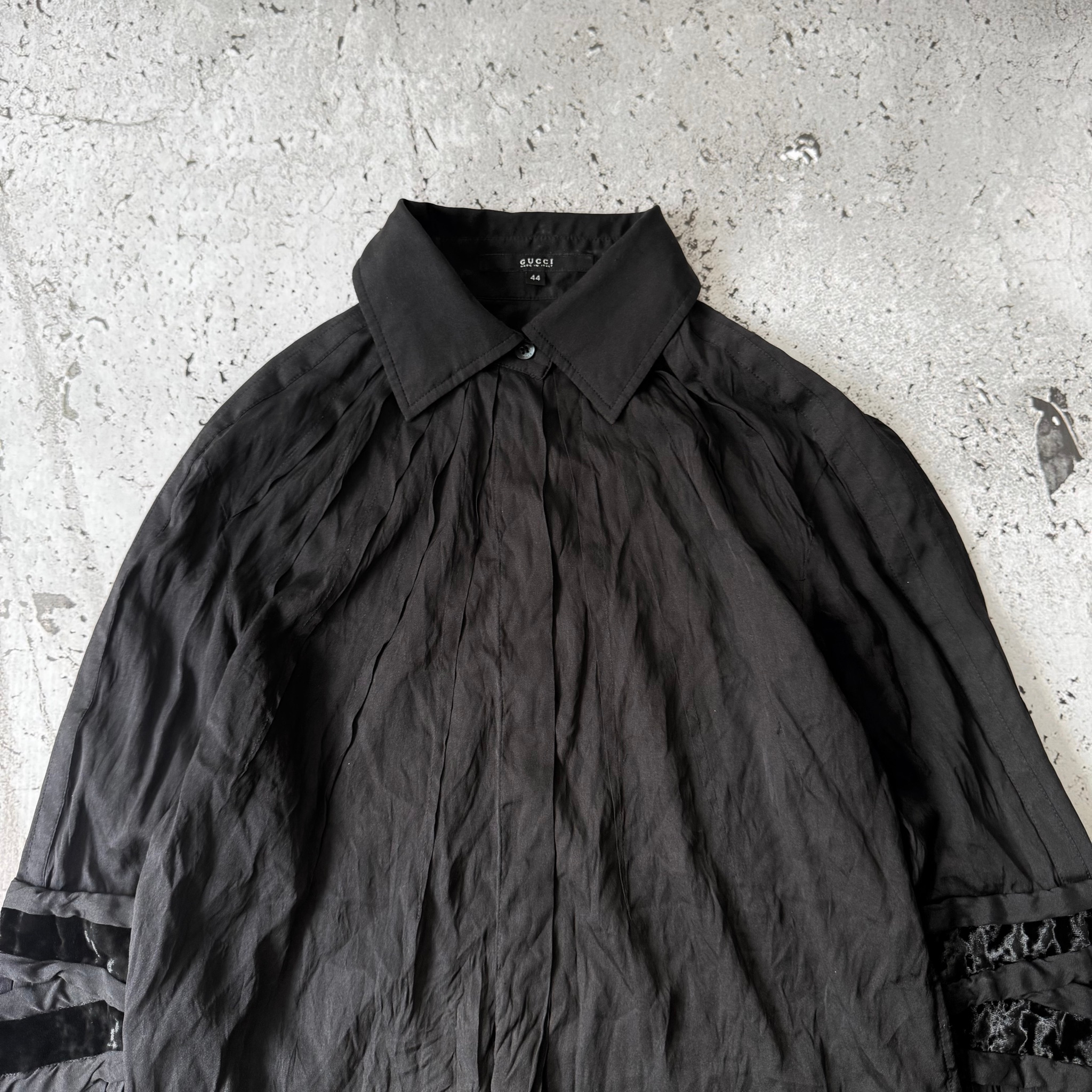 Gucci Rare Archival 2004 Silk Bell Sleeve Blouse, миниатюра 4
