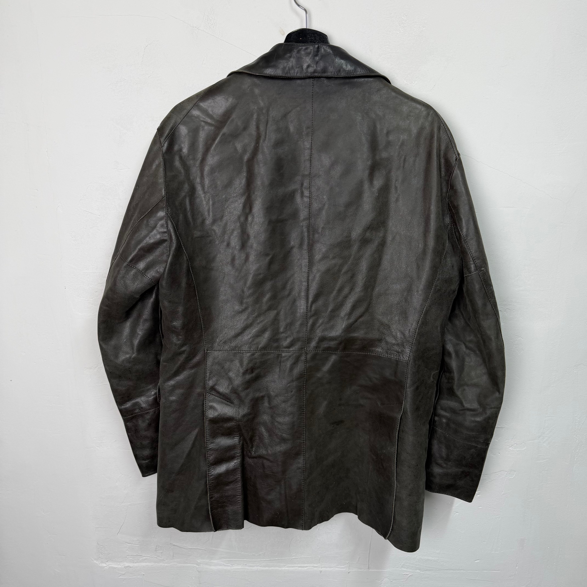 Kenzo Homme Vintage 00’s Leather Jacket, миниатюра 4