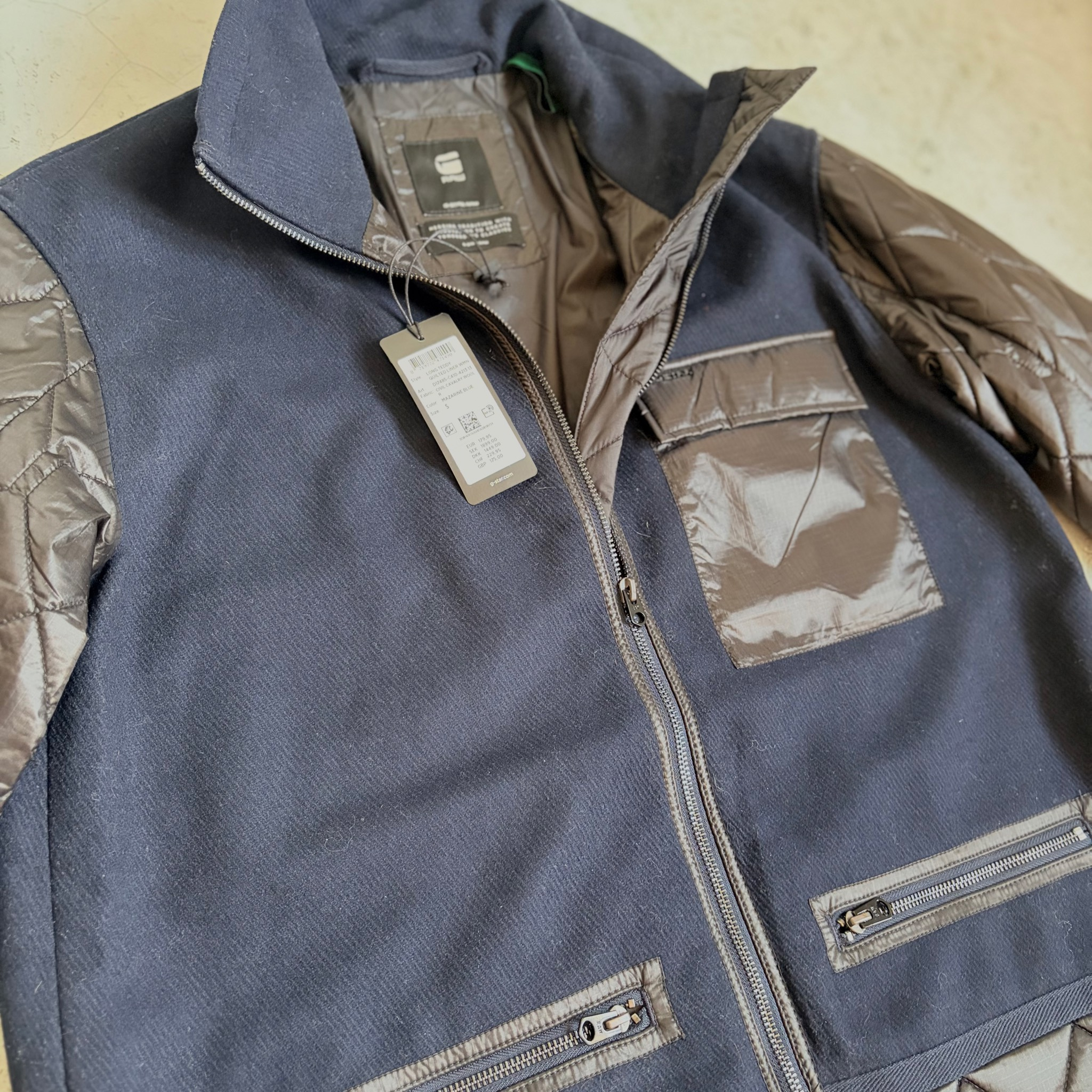G-Star RAW Long Wool Quilted Liner, миниатюра 3