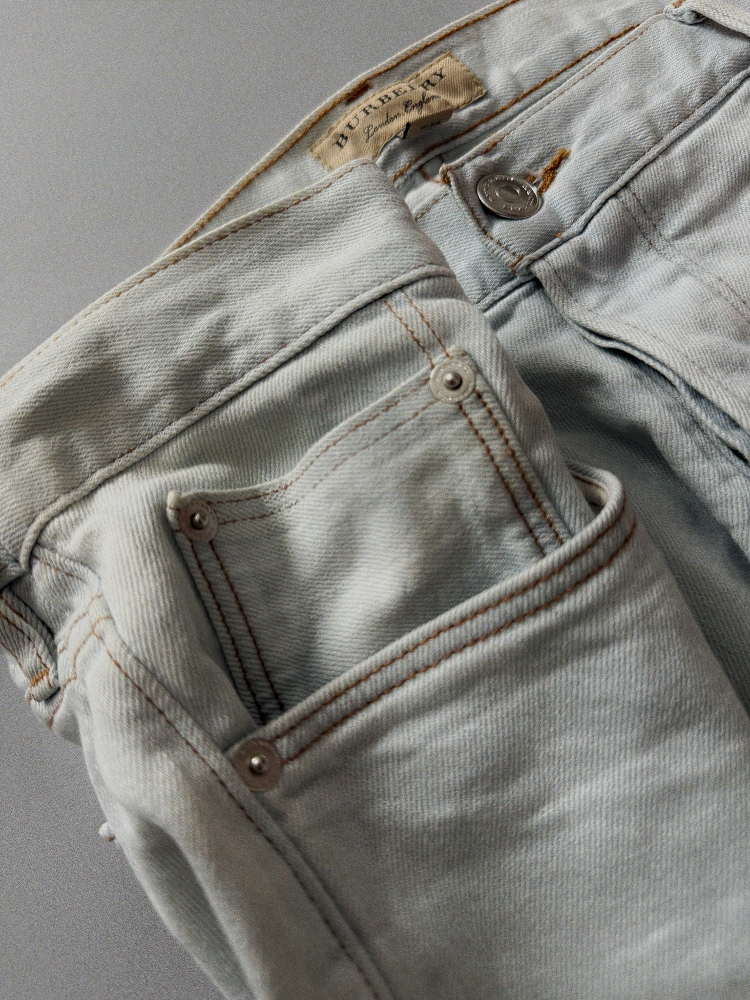 Burberry Light Blue Faded Jeans, миниатюра 5