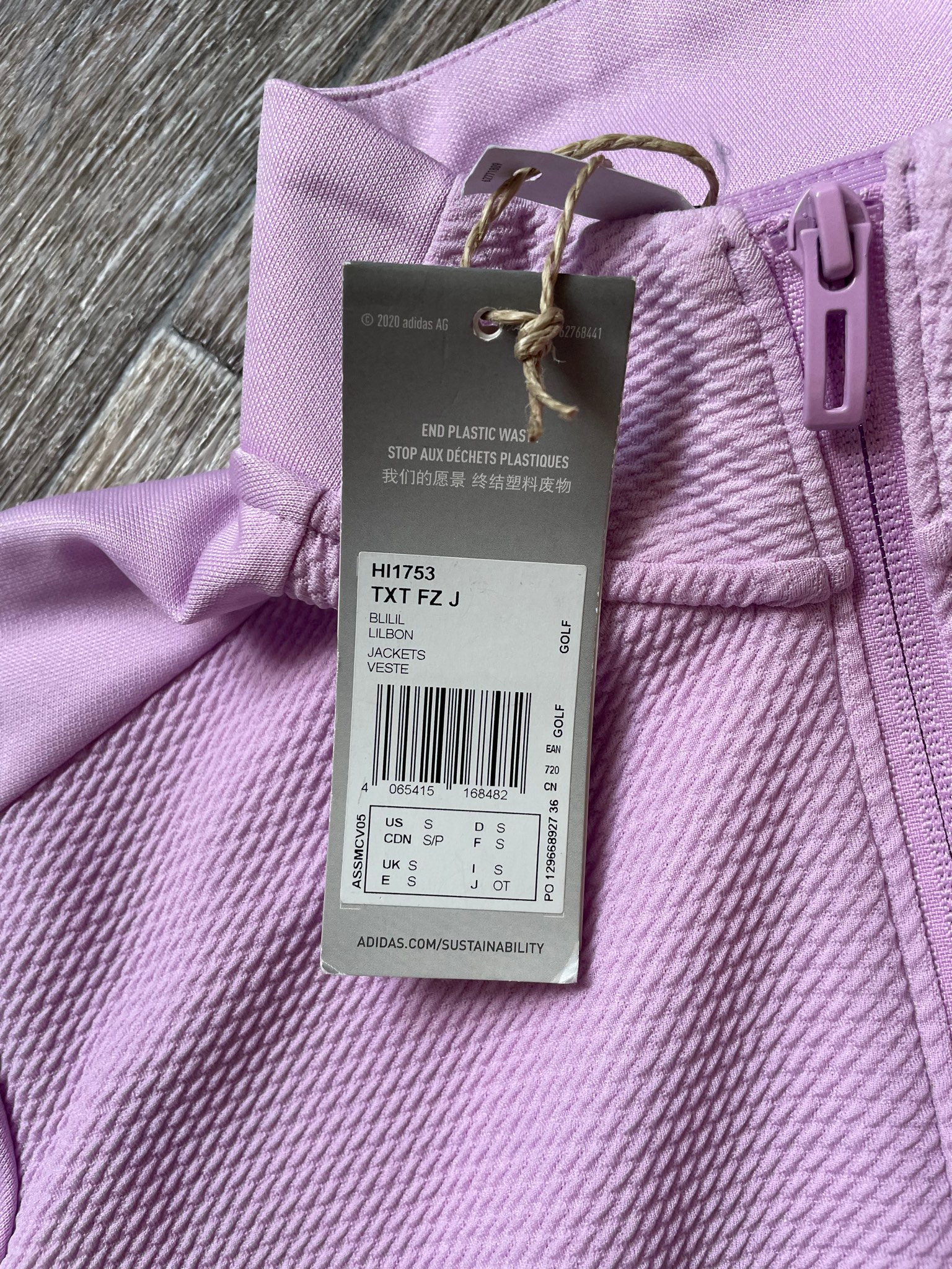 Adidas Golf TXT Full Zip Jacket HI1753, миниатюра 3
