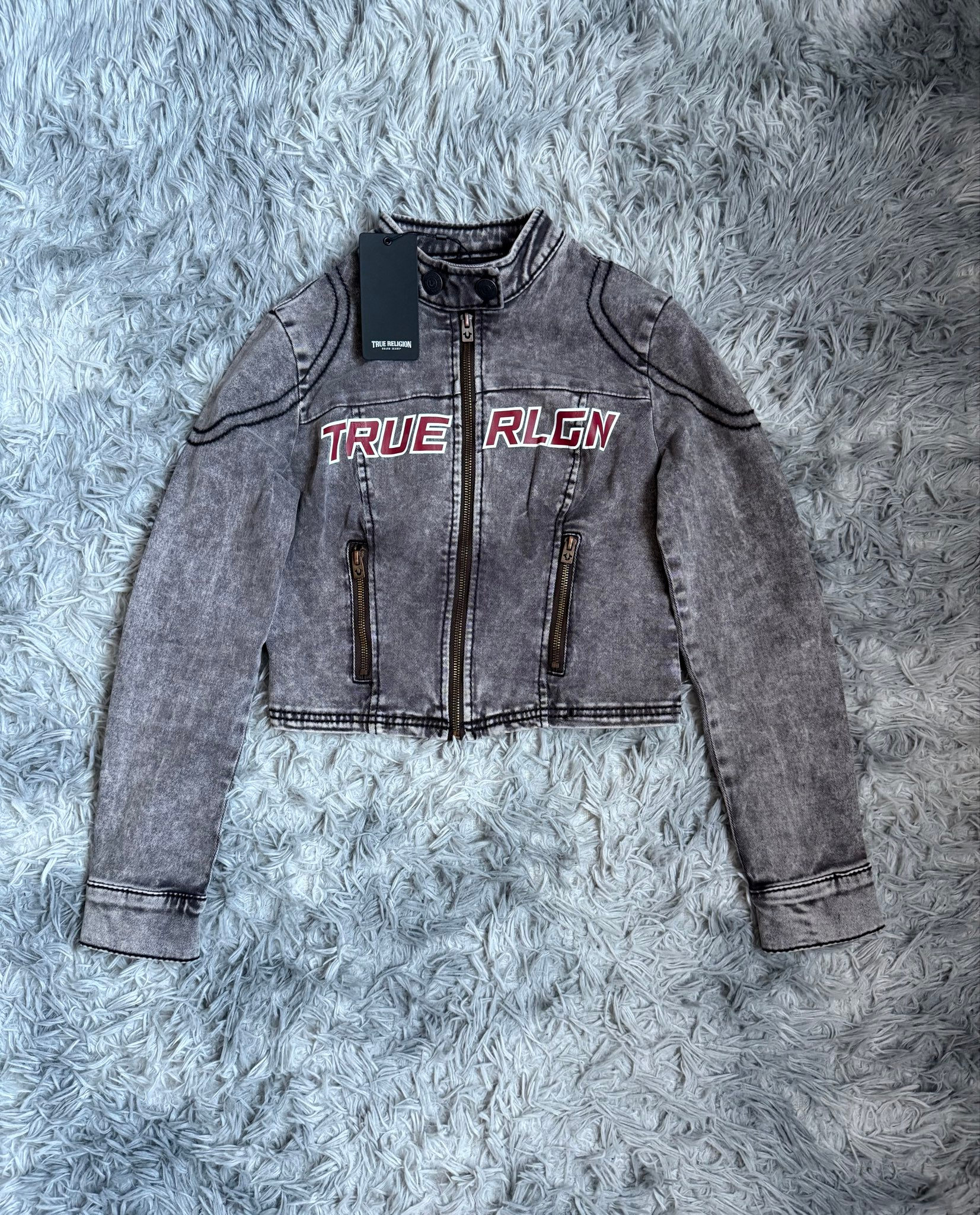 True Religion Moto Slim Zip Up, миниатюра 1
