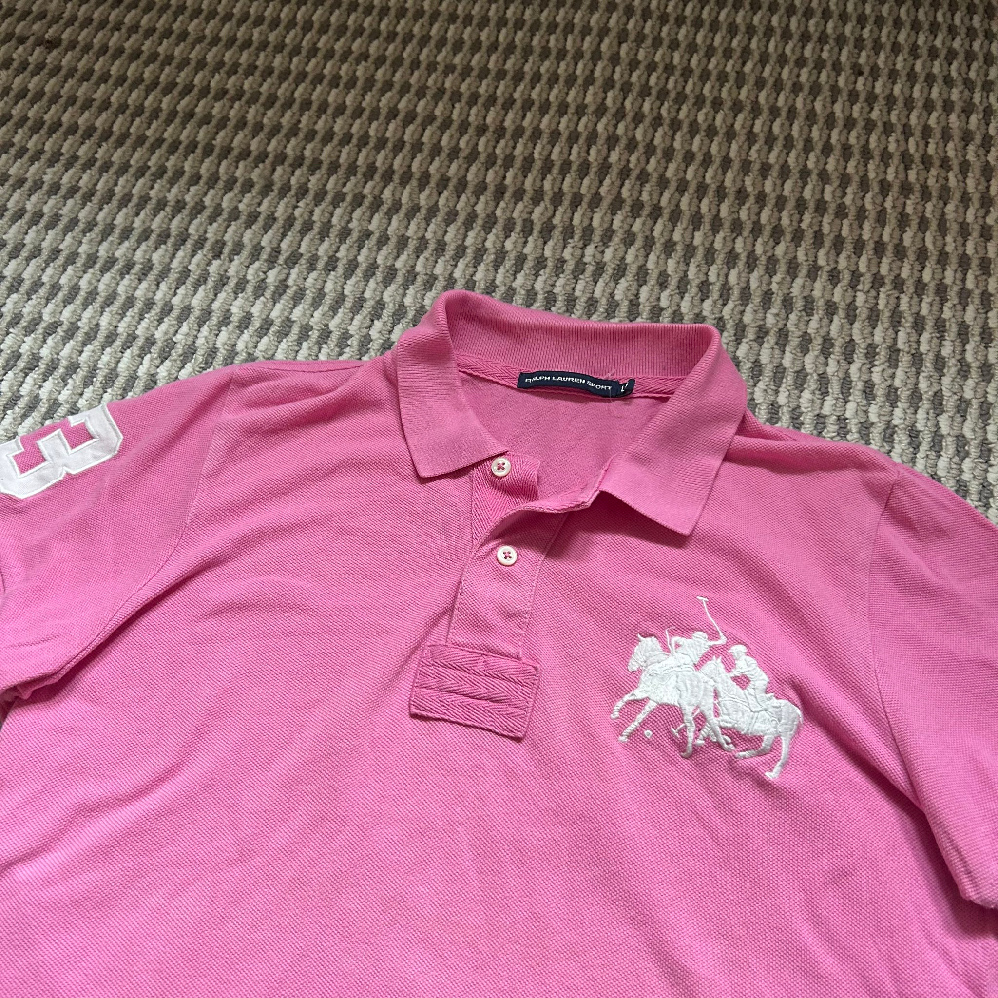 Polo Ralph Lauren Vintage Pink Big Logo Chief Keef Tee, миниатюра 6