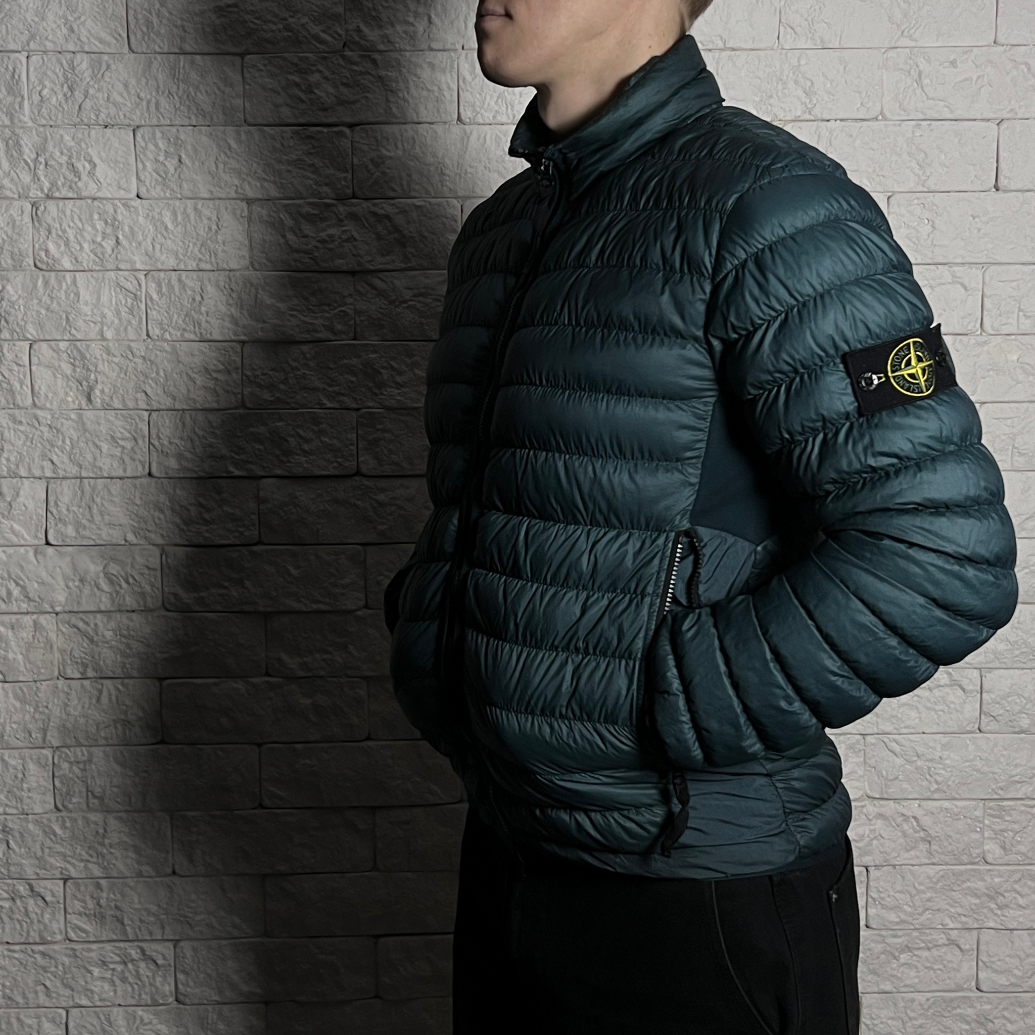 Stone Island Garment Dyed Micro Yarn Down Jacket, миниатюра 2