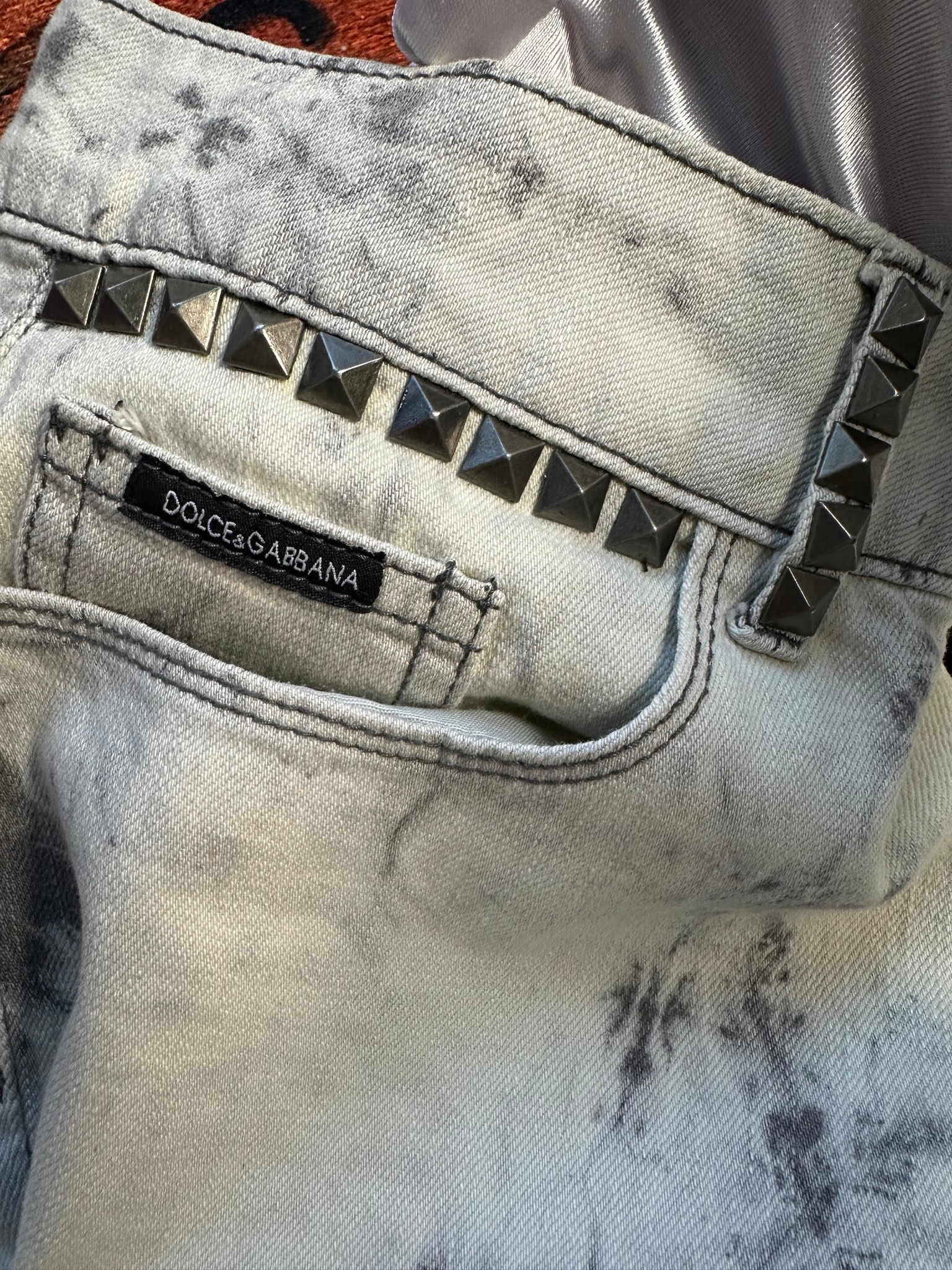 Dolce & Gabbana Gray/White Tie-Dye (Paint-Splatter), миниатюра 3