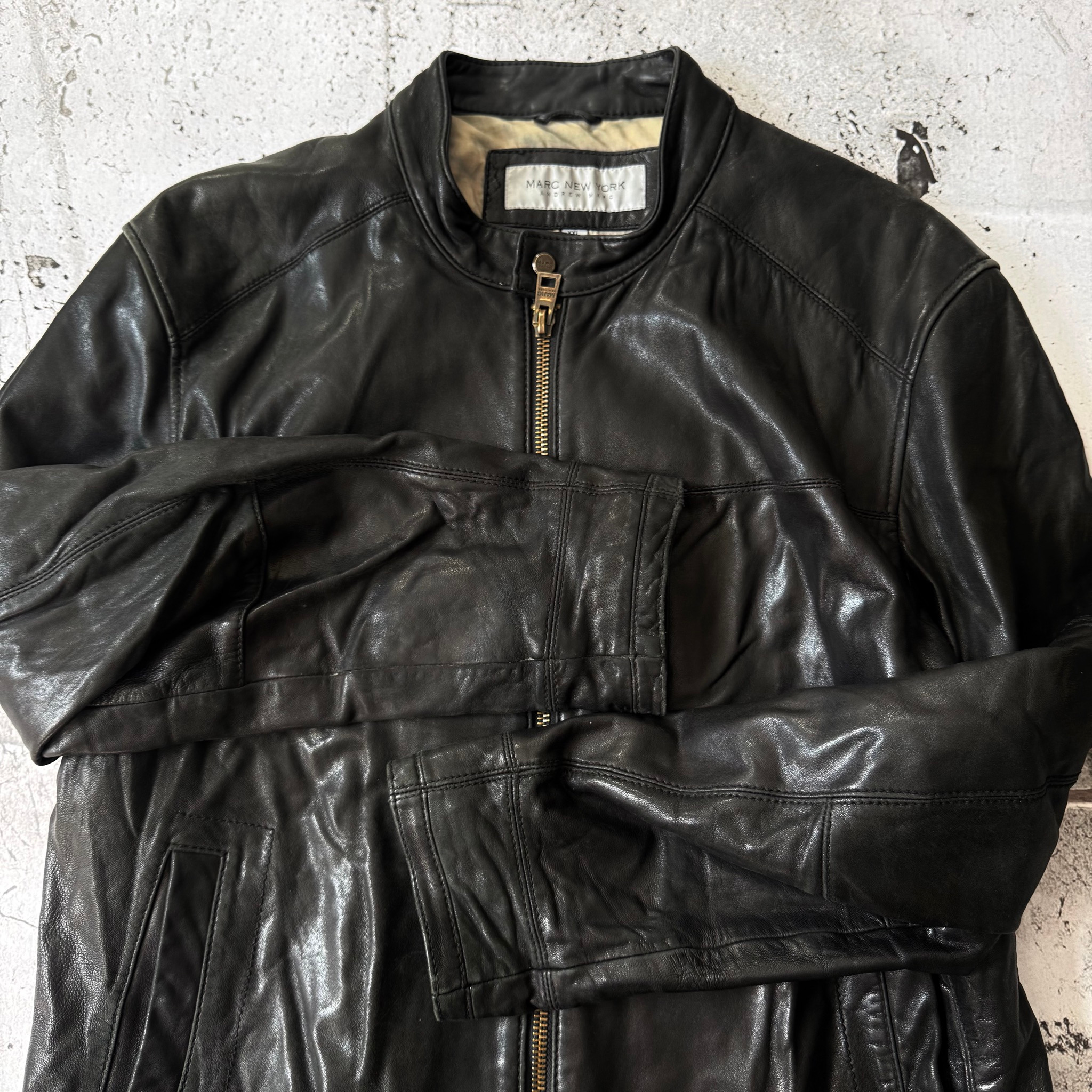 Marc New York / Andrew Marc 2000s Vintage Leather Jacket, миниатюра 6