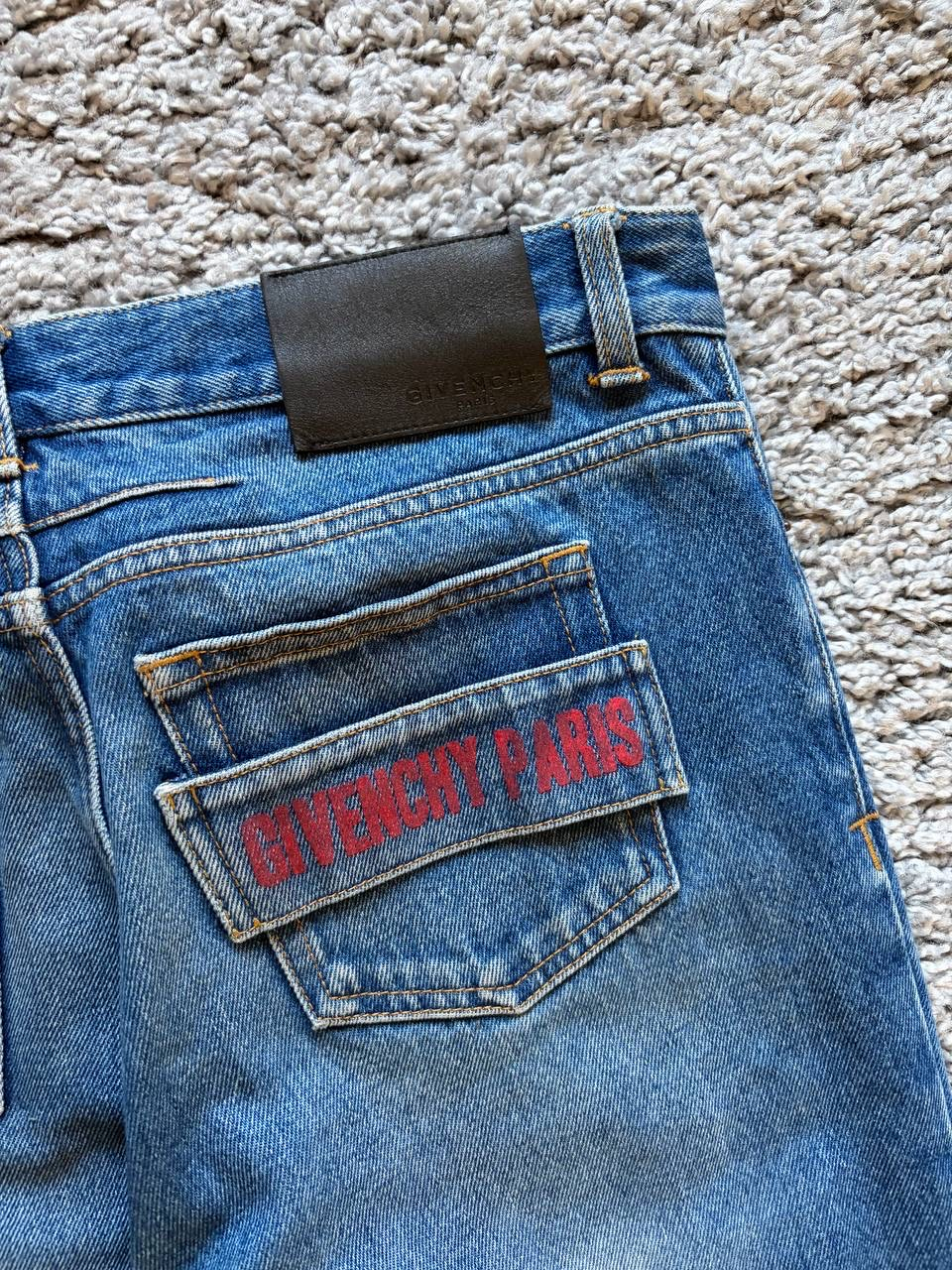 Givenchy Stone Washed Printed Logo Straight Jeans, миниатюра 8