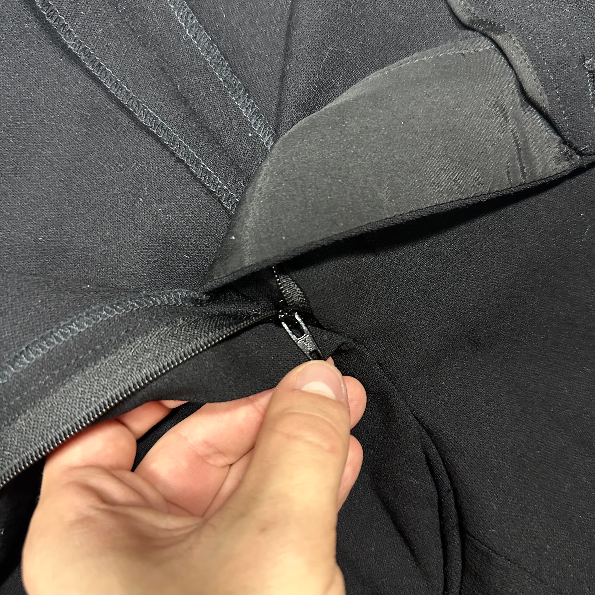 Armani Collezioni vintage black wool wide-leg palazzo trousers, миниатюра 10