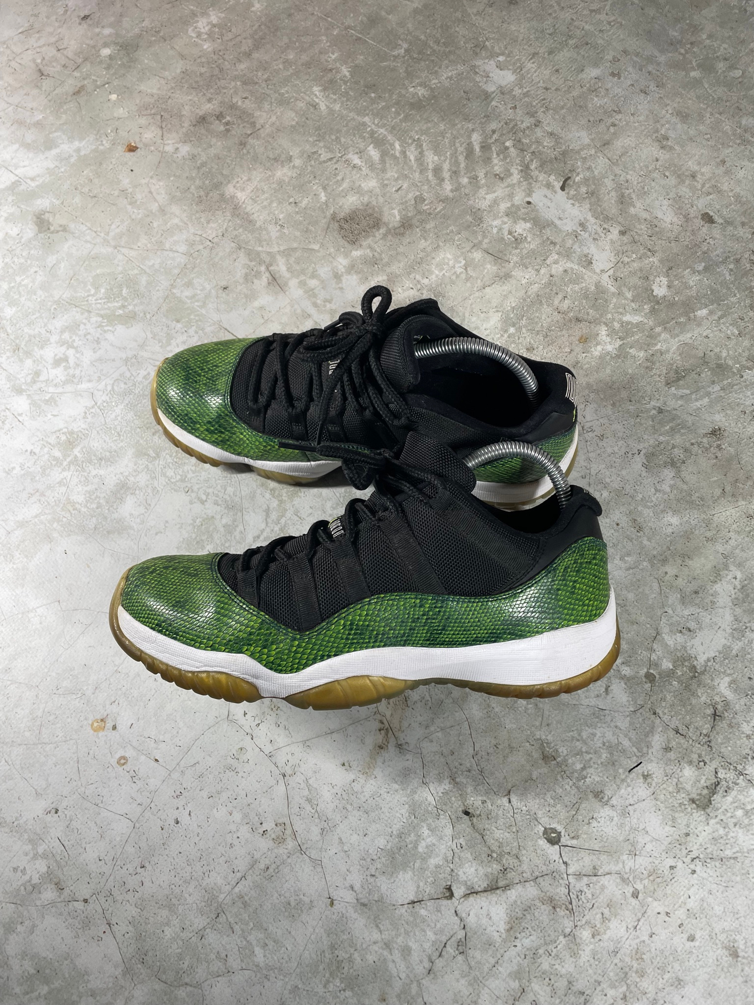 Nike  jordan 11 retro low green snakeskin, миниатюра 1