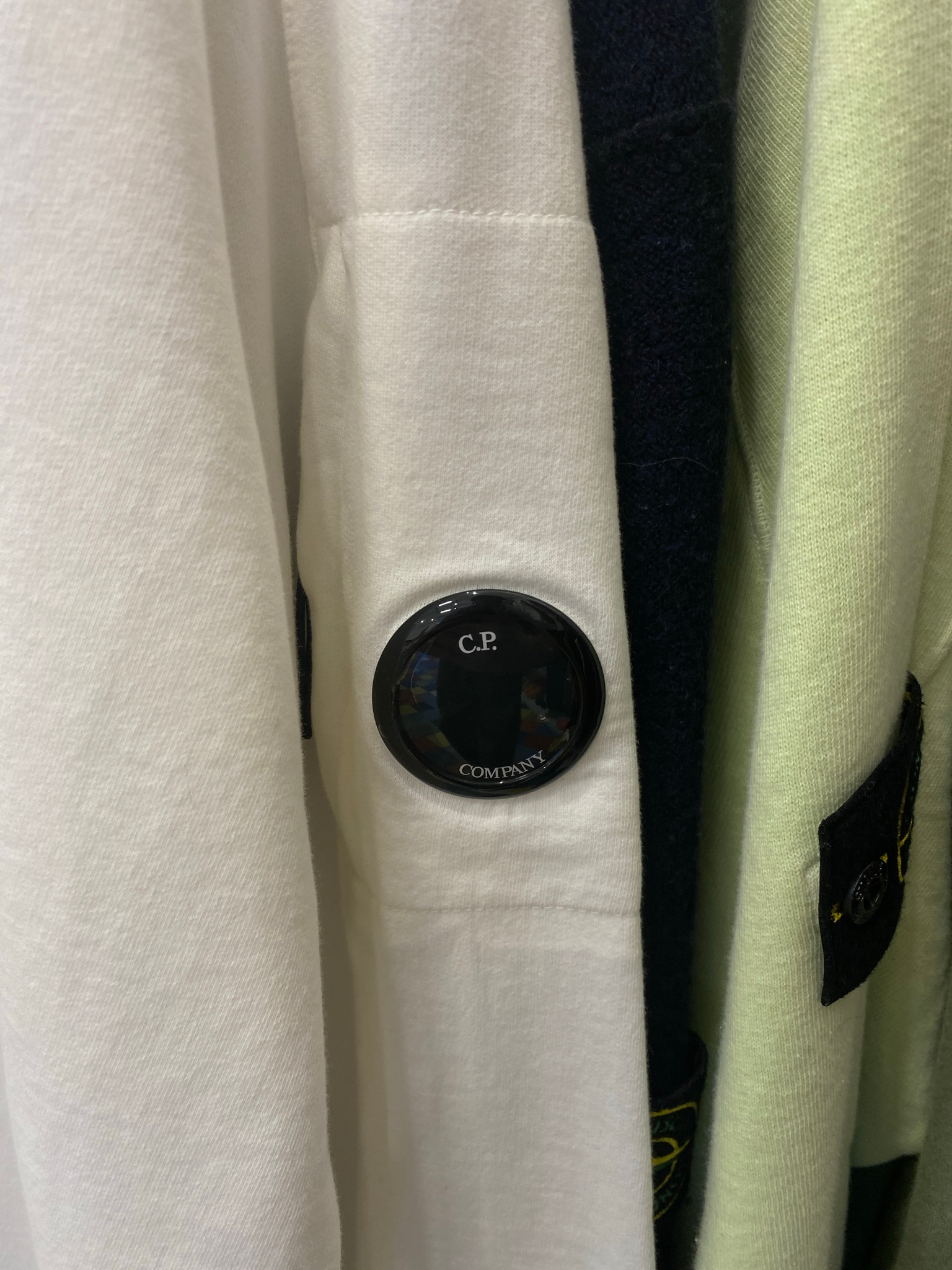 C.P. Company Light Fleece Half Zipped 1/4 Zip White, миниатюра 4