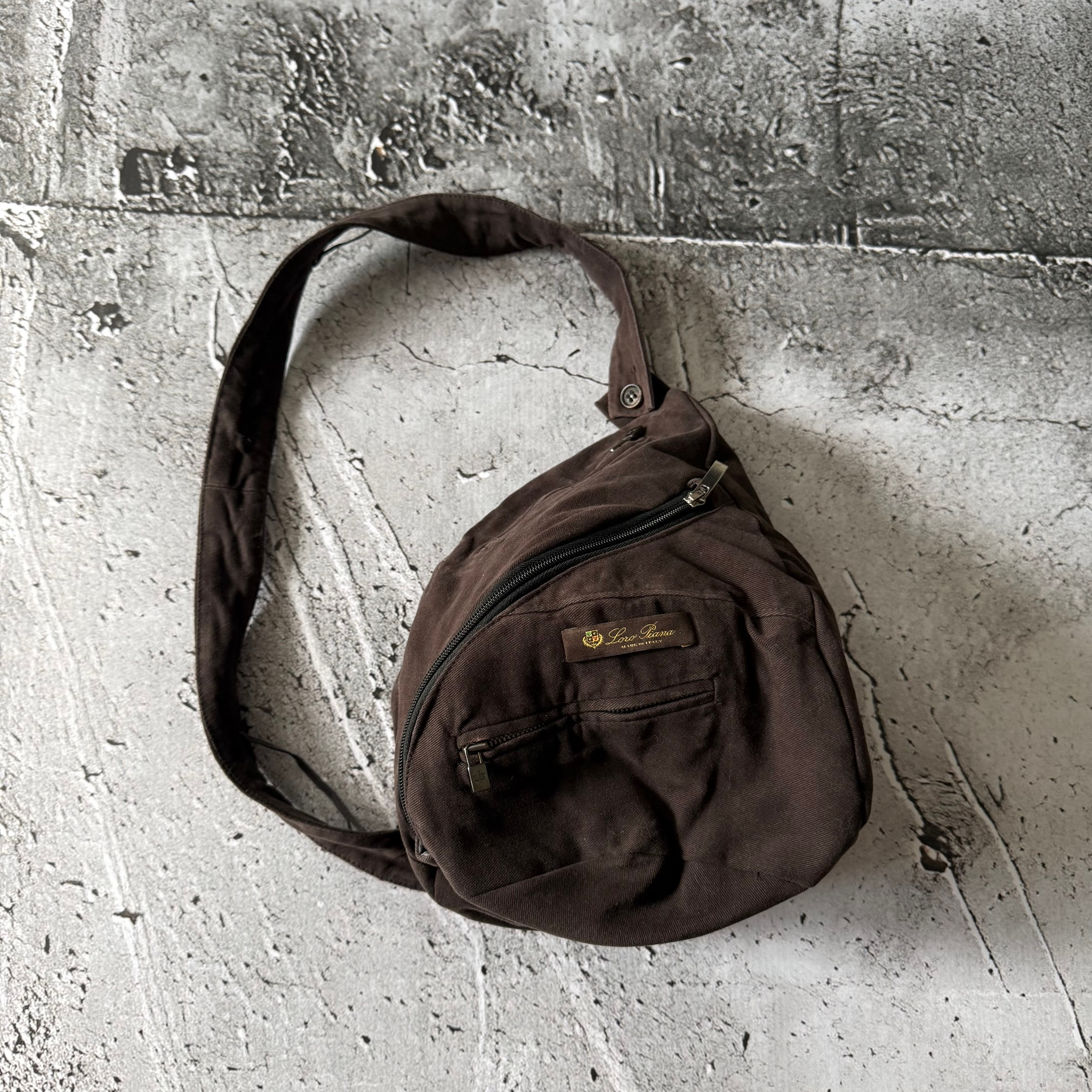 Loro Piana 2000s Vintage 1/1 Upcycled Custom Sling Bag, миниатюра 2
