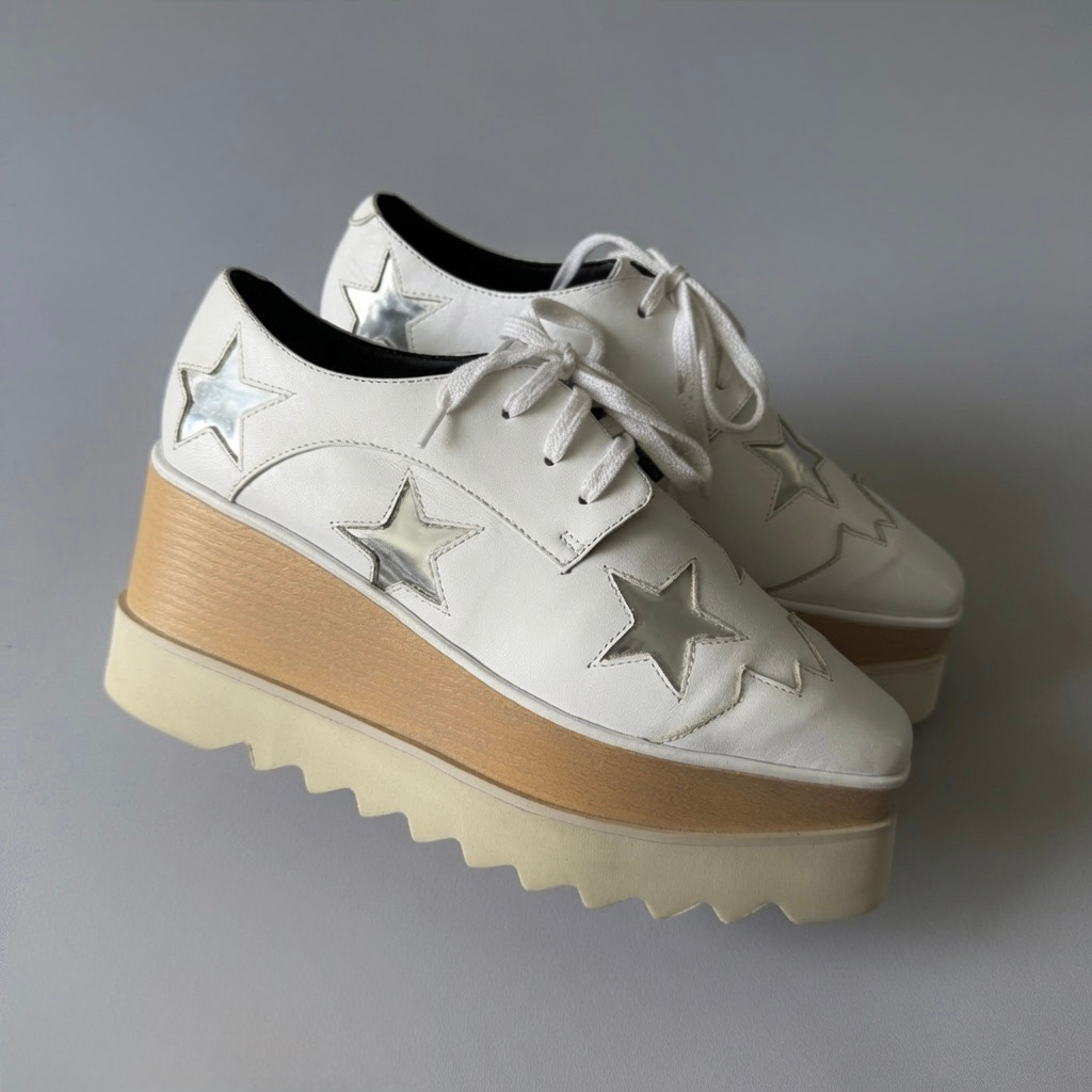 Stella McCartney Elyse Vegan Leather Platform Lace Ups, миниатюра 1