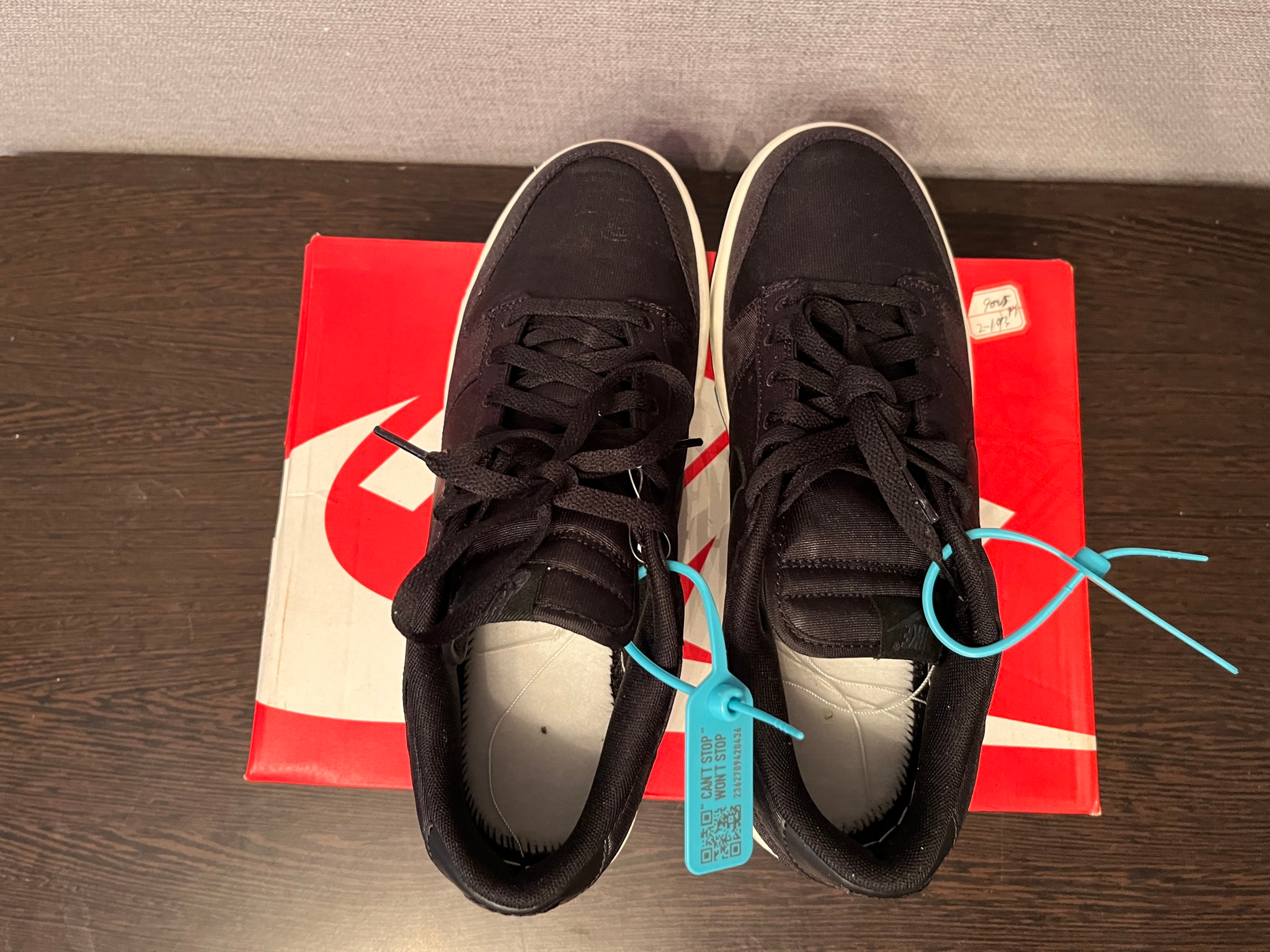 Nike   Dunk Low Retro PRM Black Canvas, миниатюра 3