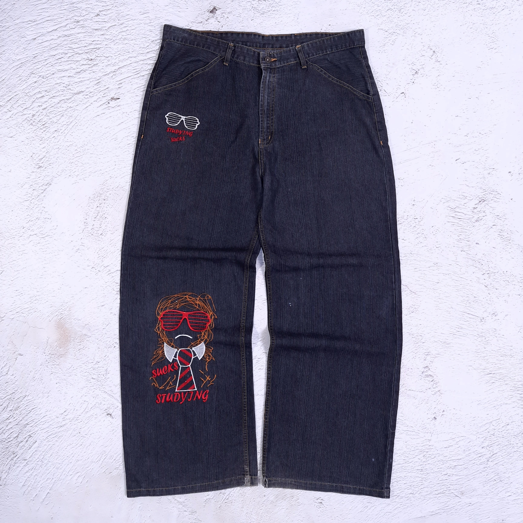 Sucks Studying Baggy Fit Jeans Vintage, миниатюра 1