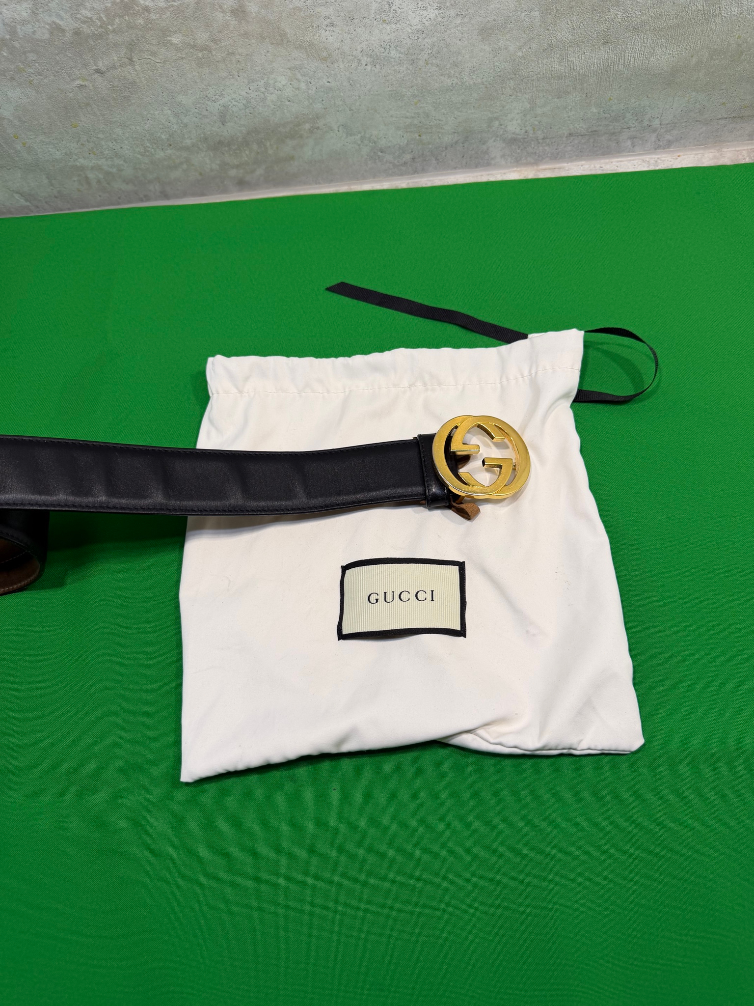 Gucci  Belt Black/Gold 95cm, миниатюра 5