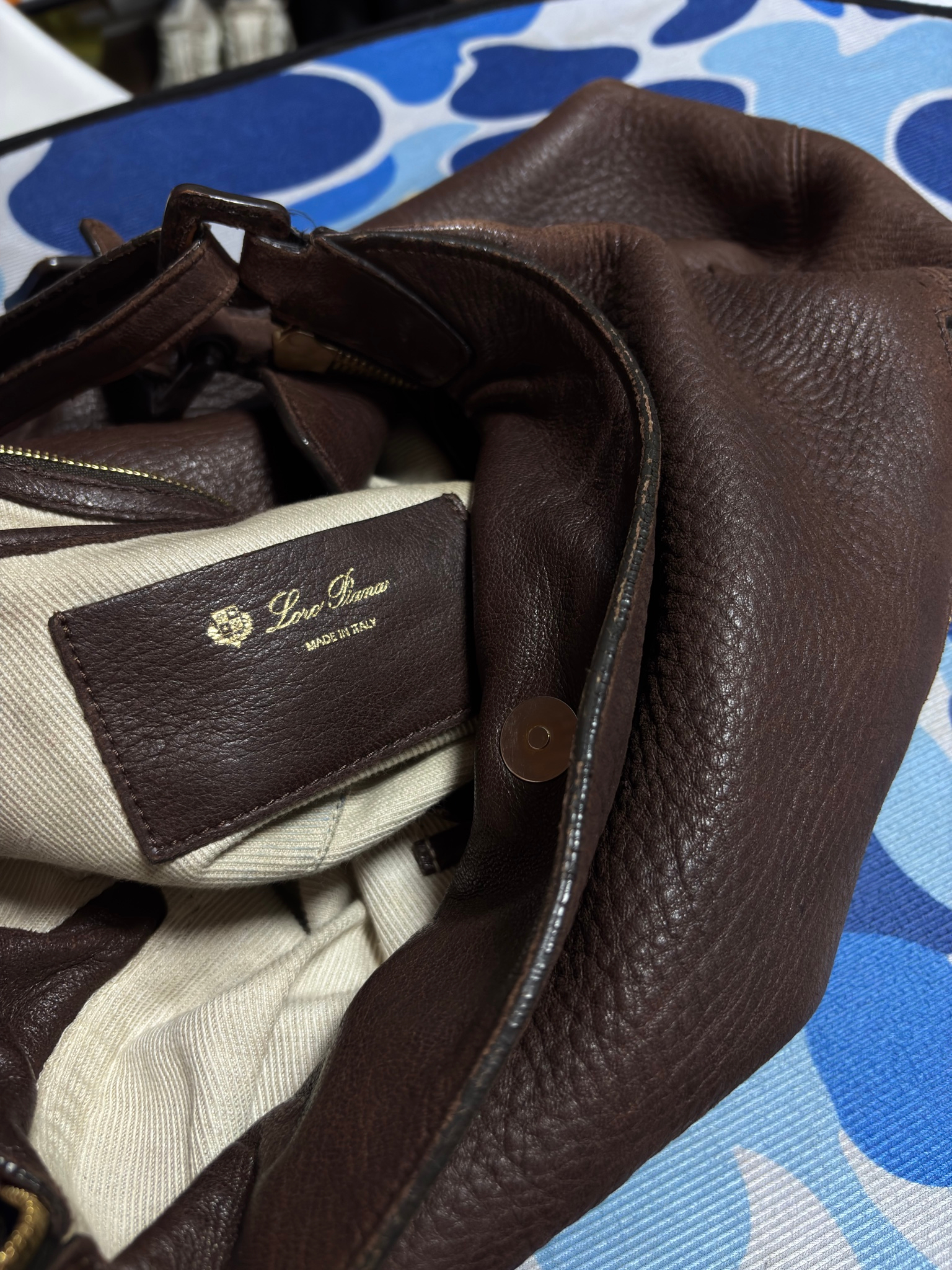 Loro Piana Globe Hobo Deer Leather, миниатюра 9