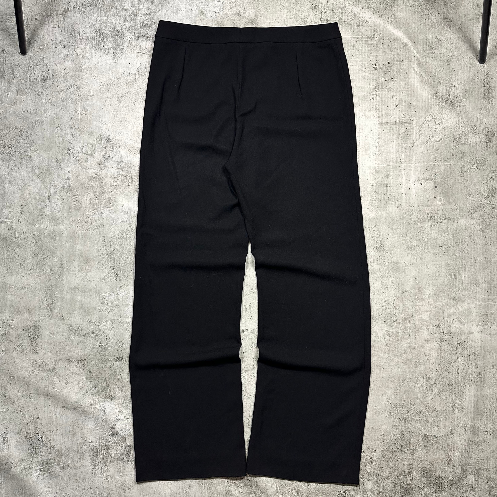 Armani Collezioni vintage black wool wide-leg palazzo trousers, миниатюра 2