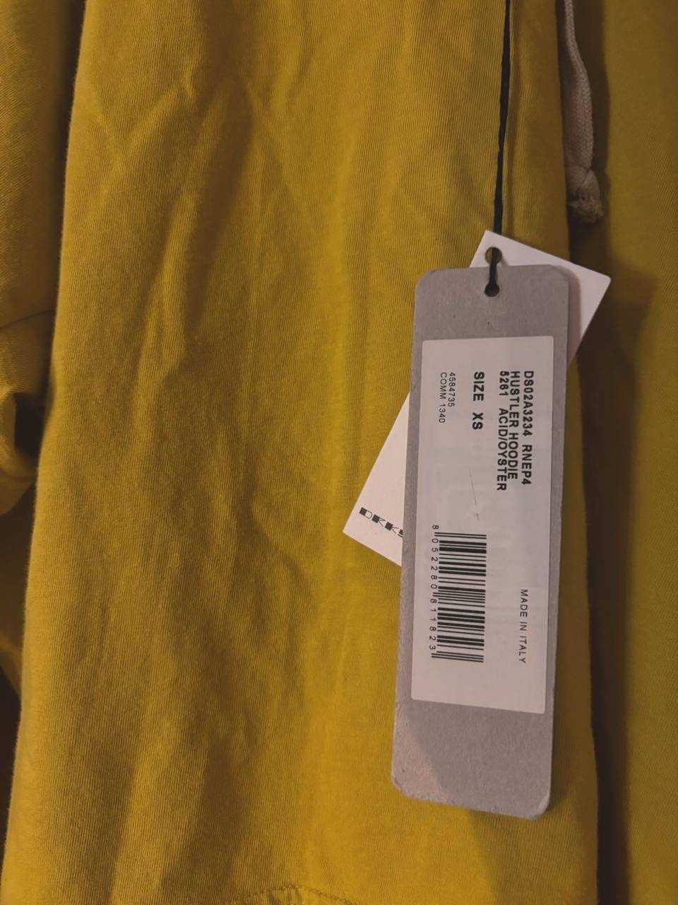 Rick Owens Hustler hoodie acid/oyster, миниатюра 3
