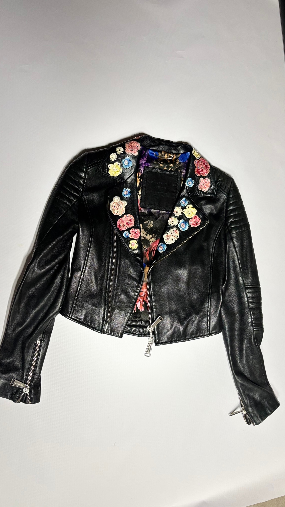 Philipp Plein кожанная куртка, миниатюра 1