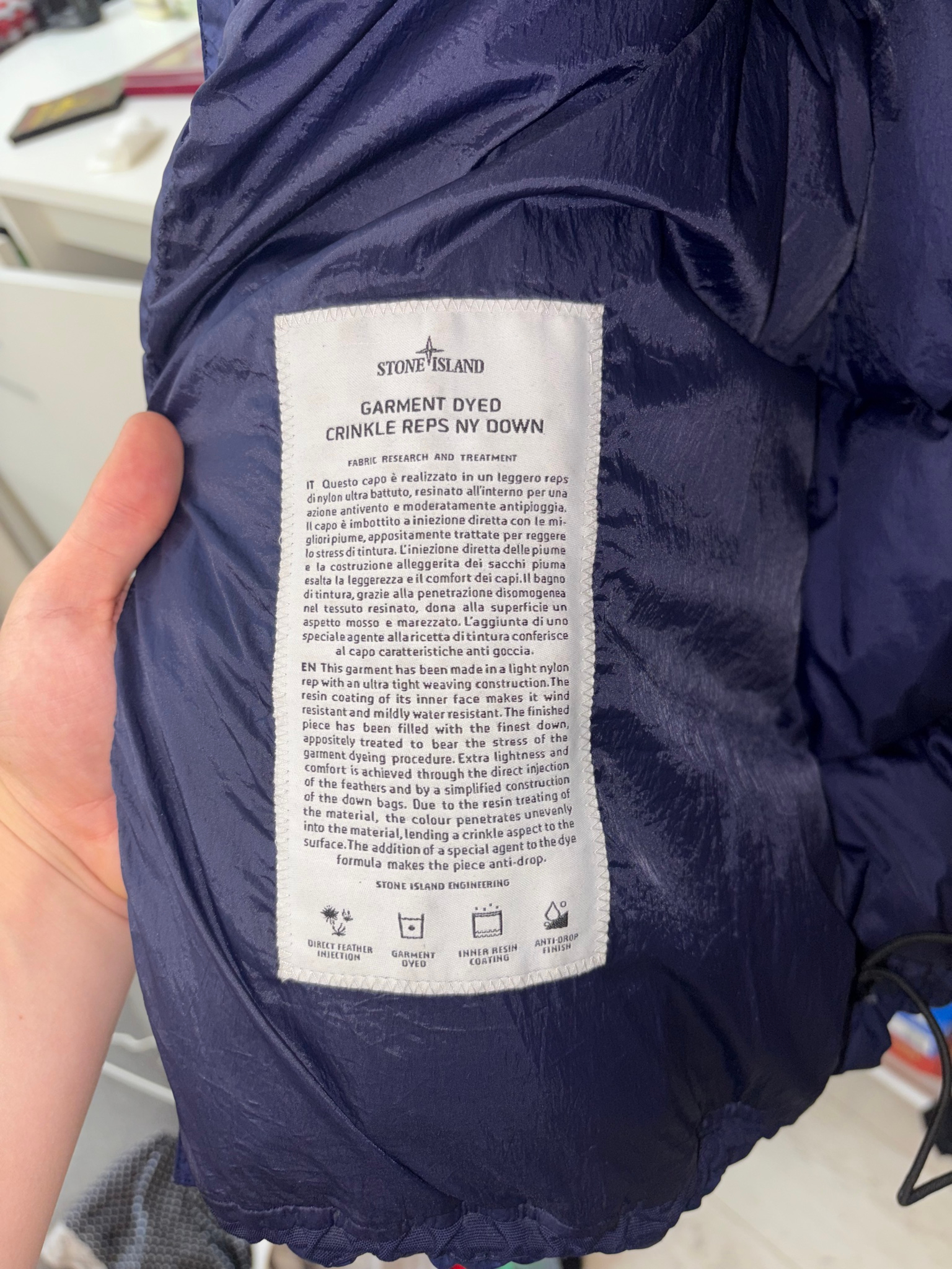 Stone Island Garment dyed crinkle reps, миниатюра 6