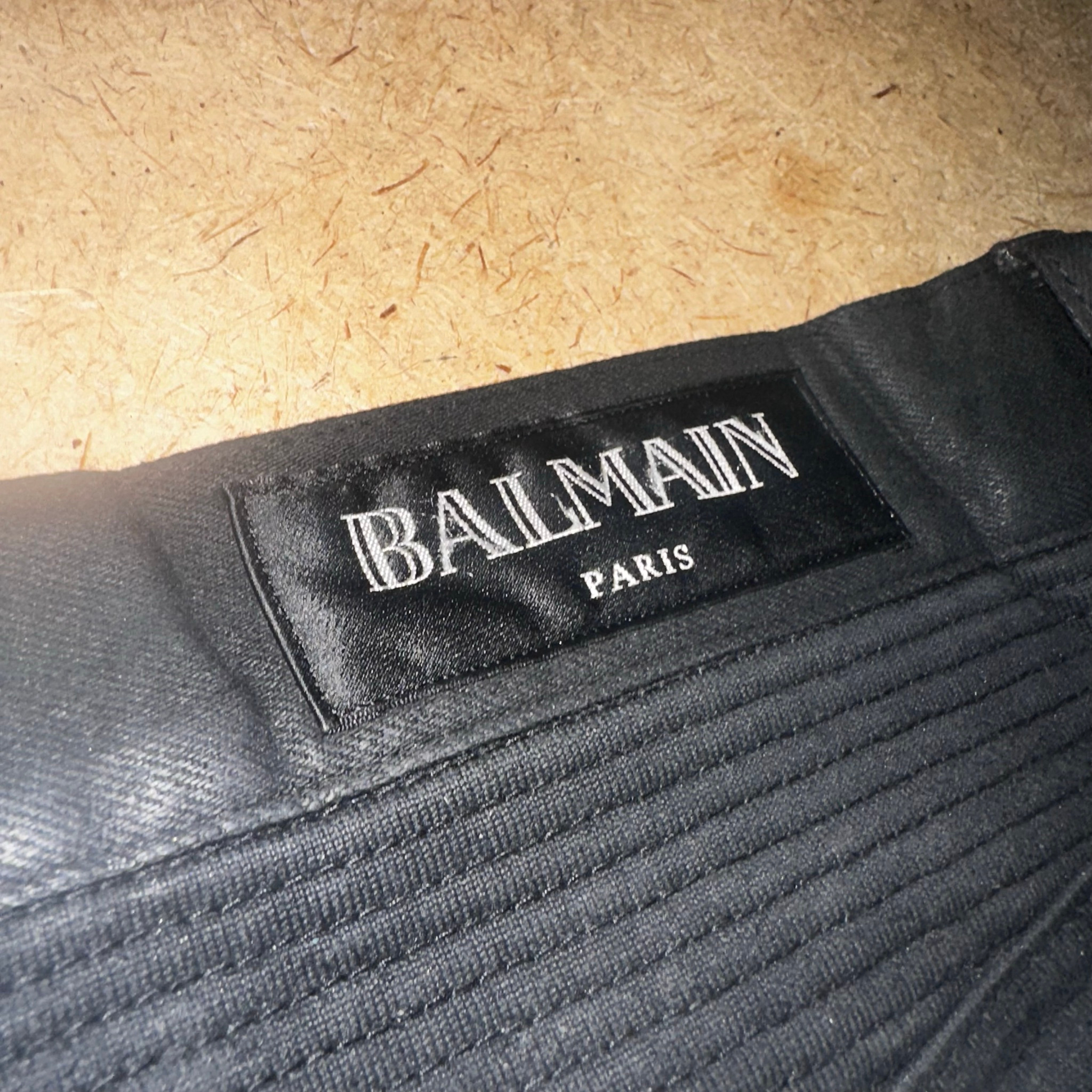 Balmain Waxed Biker Jeans FW14, миниатюра 4