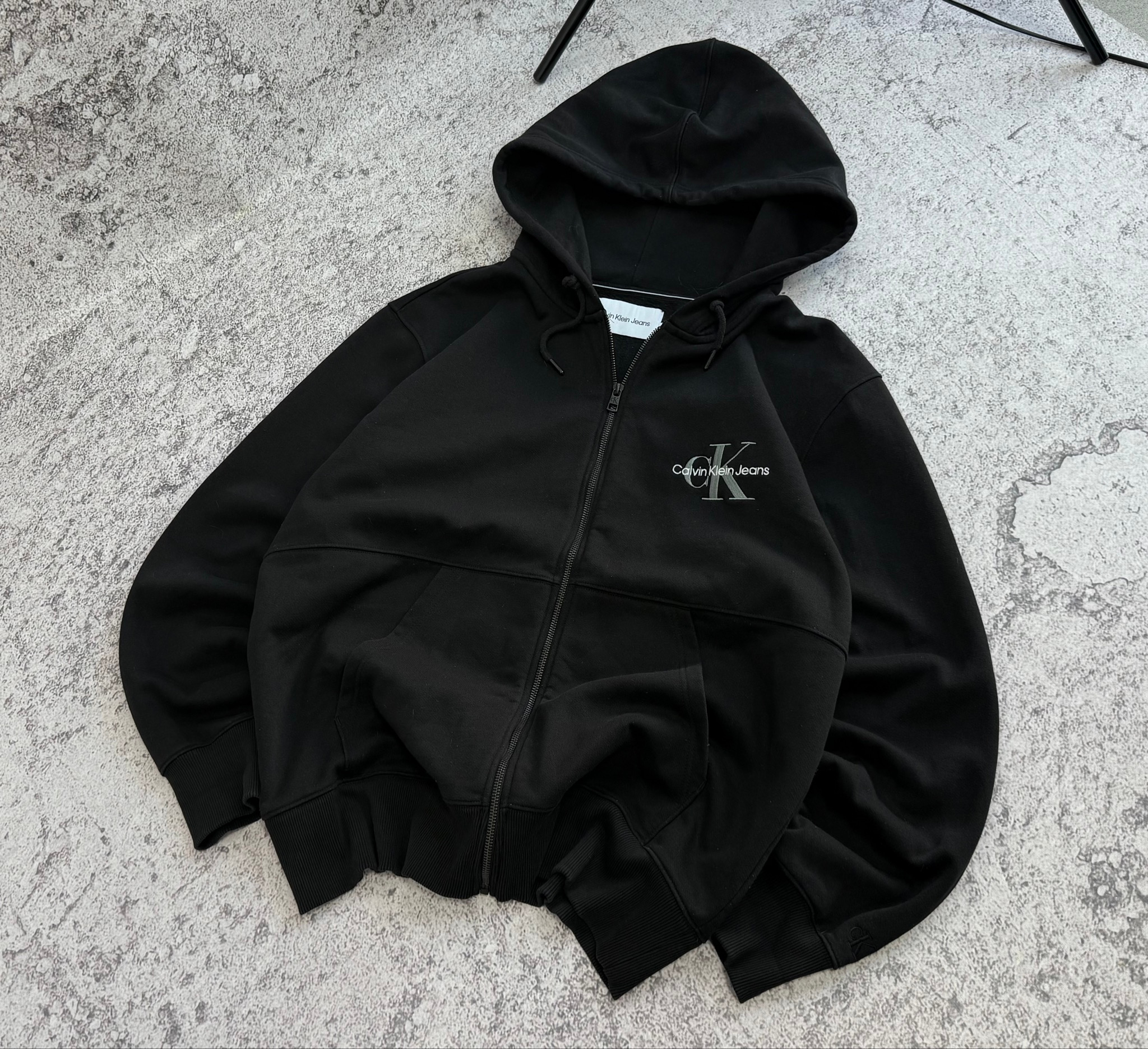 Calvin Klein Jeans Black Zip-Hoodie, миниатюра 2