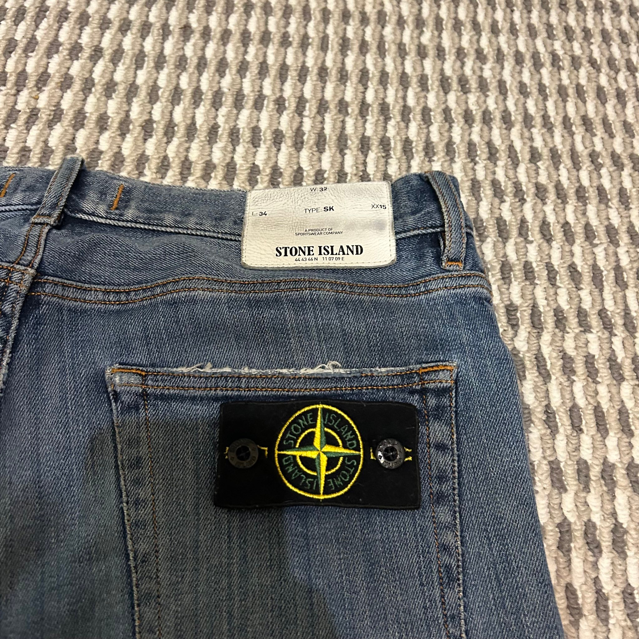 Stone Island Rare Vintage Distressed Jeans, миниатюра 3