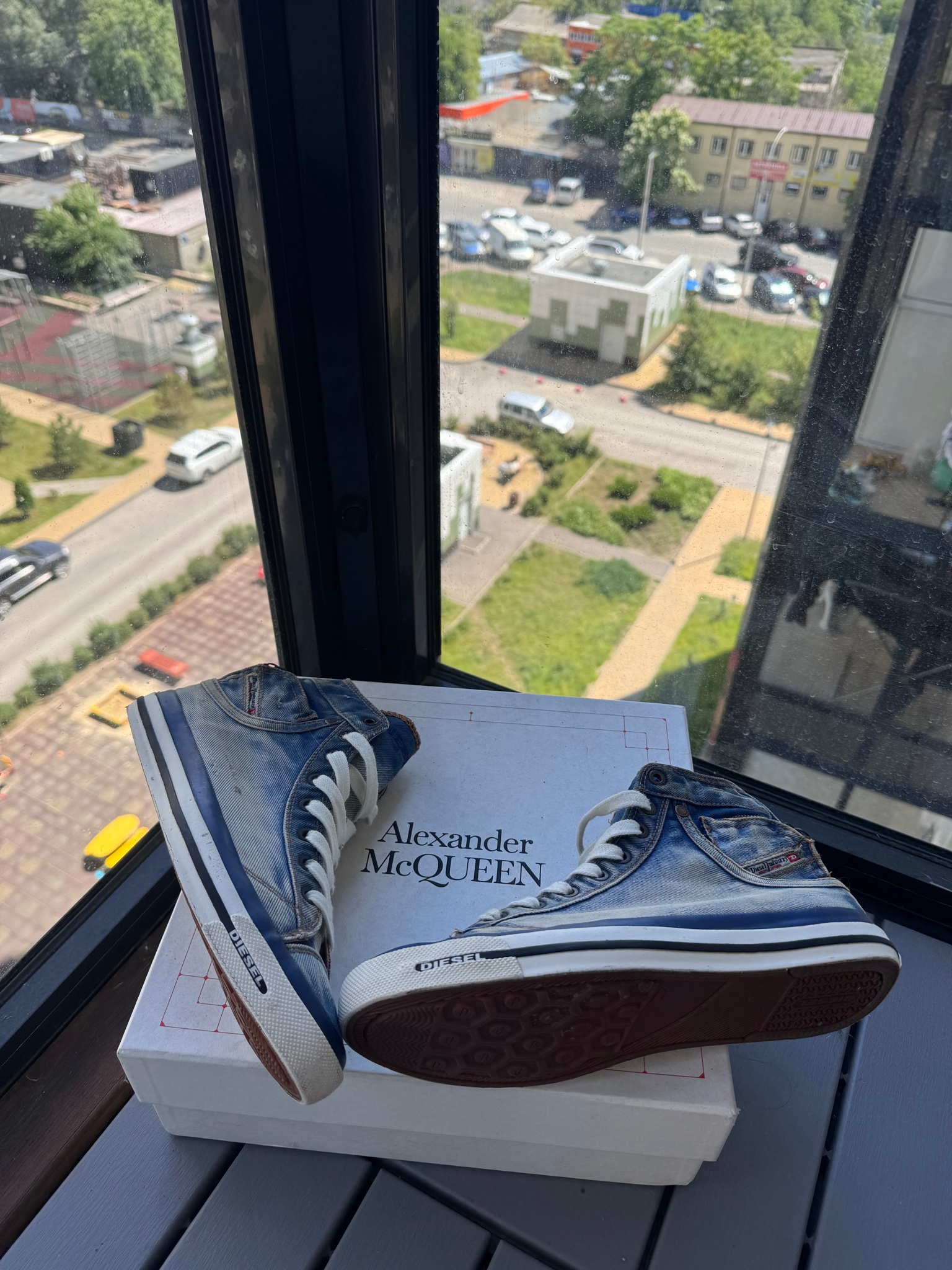 Diesel Diesel Exposure Hi Top Indigo Denim, миниатюра 2