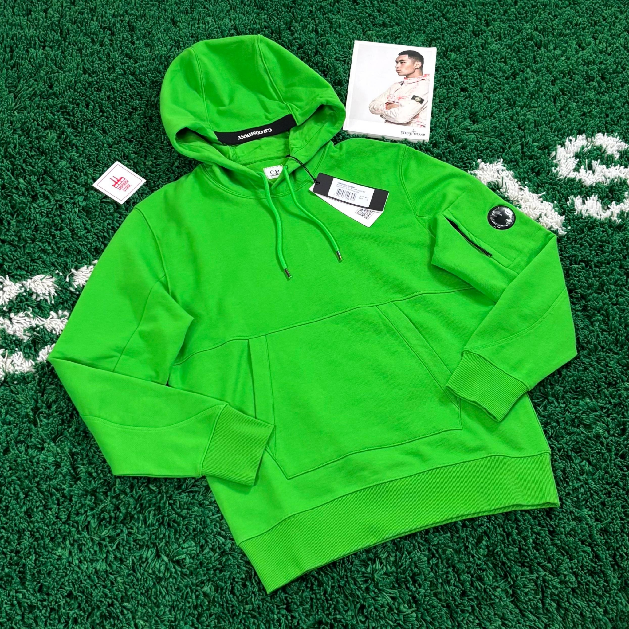 C.P. Company Sweat Fleece Hoodie Green, миниатюра 2