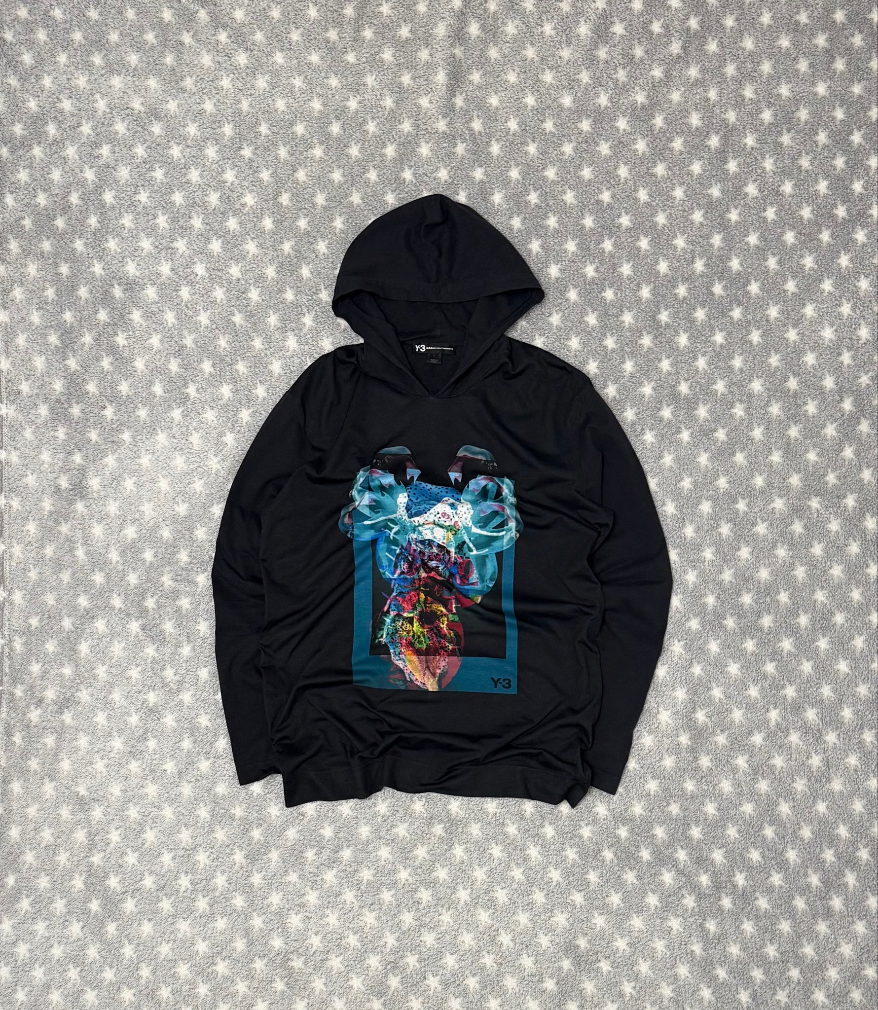 Y-3 Yohji Yamamoto Abstract graphic hoodie, миниатюра 1