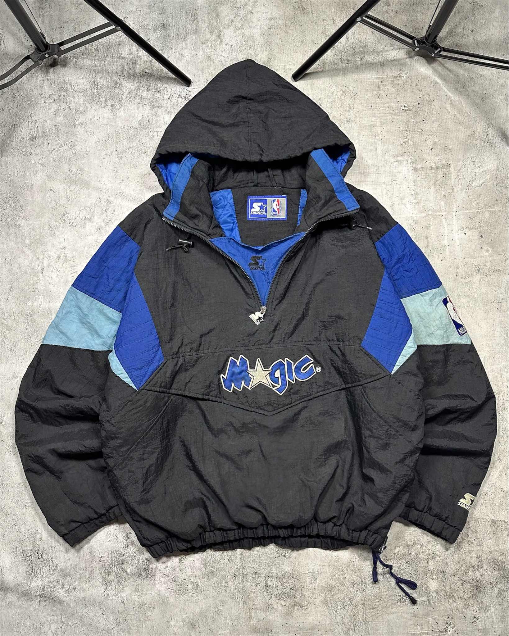 Starter Orlando Magic half zip windbreaker/puffer jacket 90s, миниатюра 15