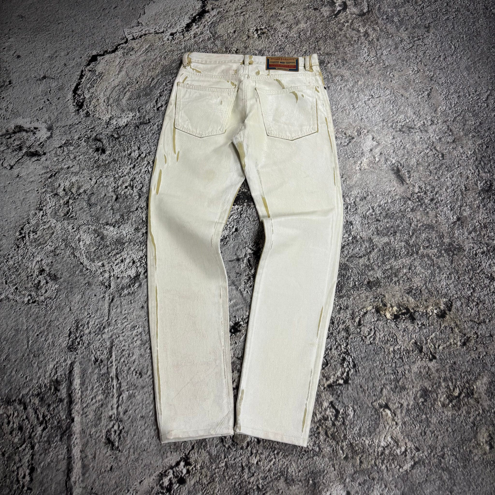Diesel 1995 Distressed Straight Leg Painted Jeans, миниатюра 2