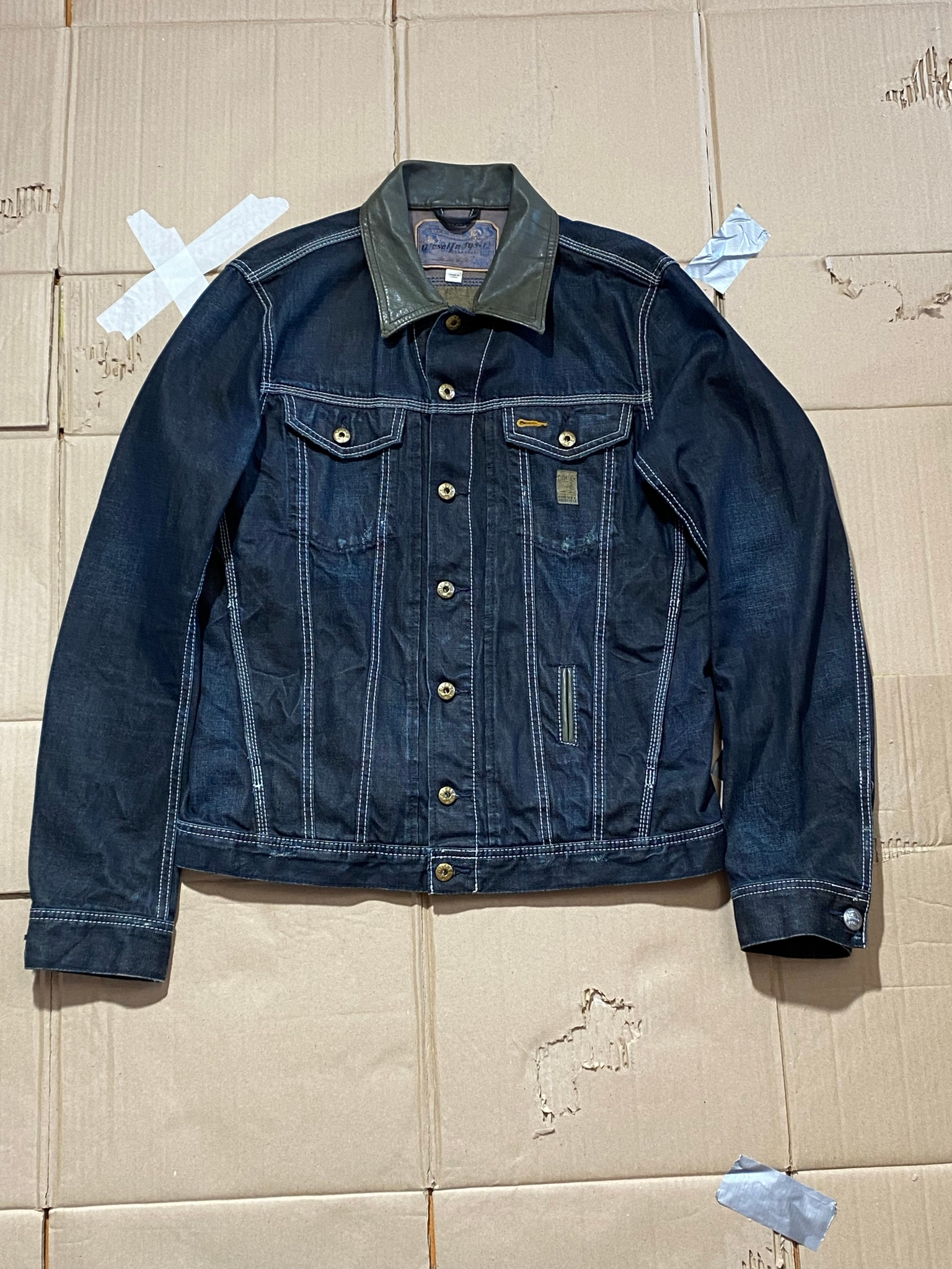 Diesel Leather Collar Jacket, миниатюра 1