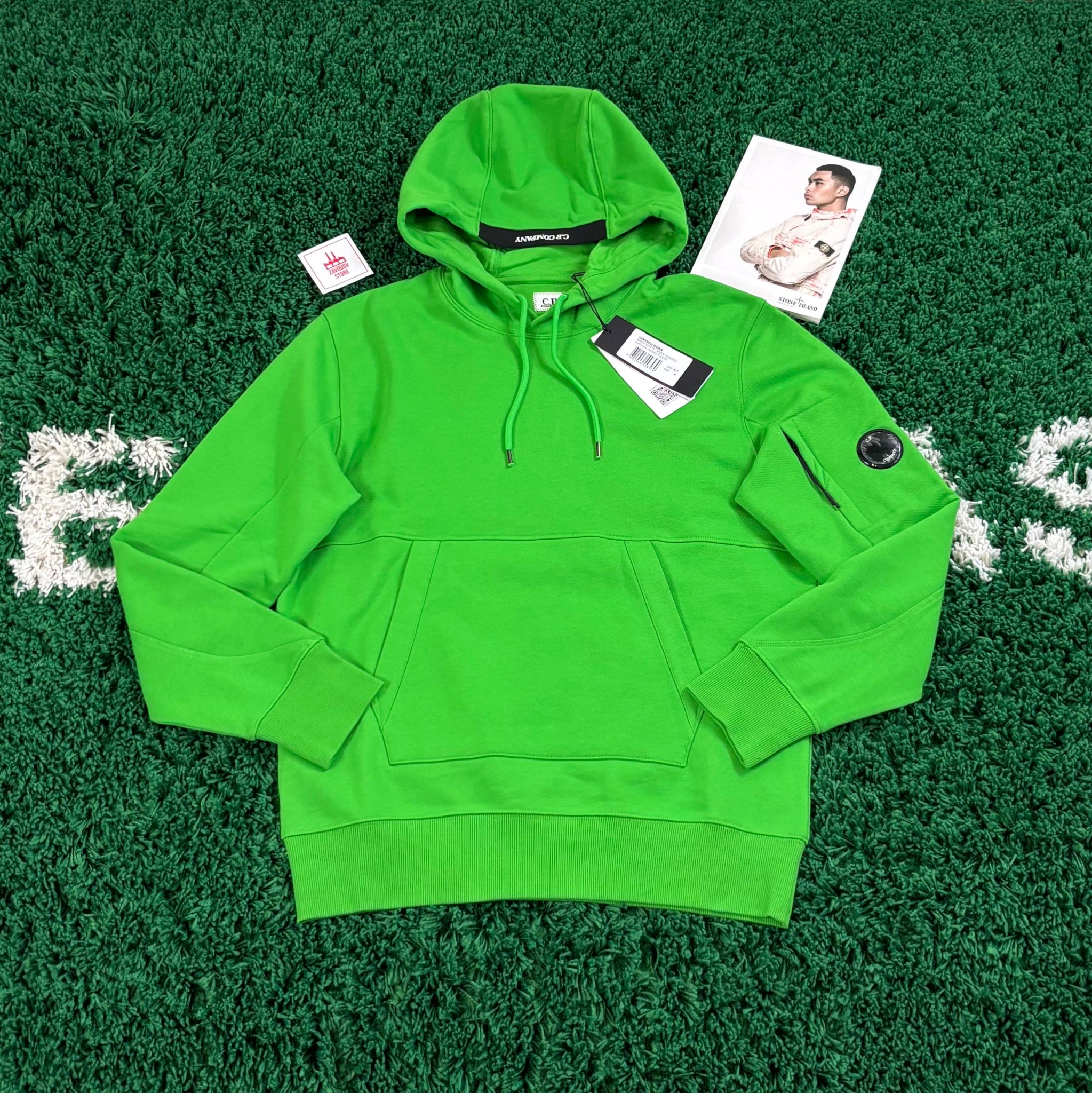 C.P. Company Sweat Fleece Hoodie Green, миниатюра 1