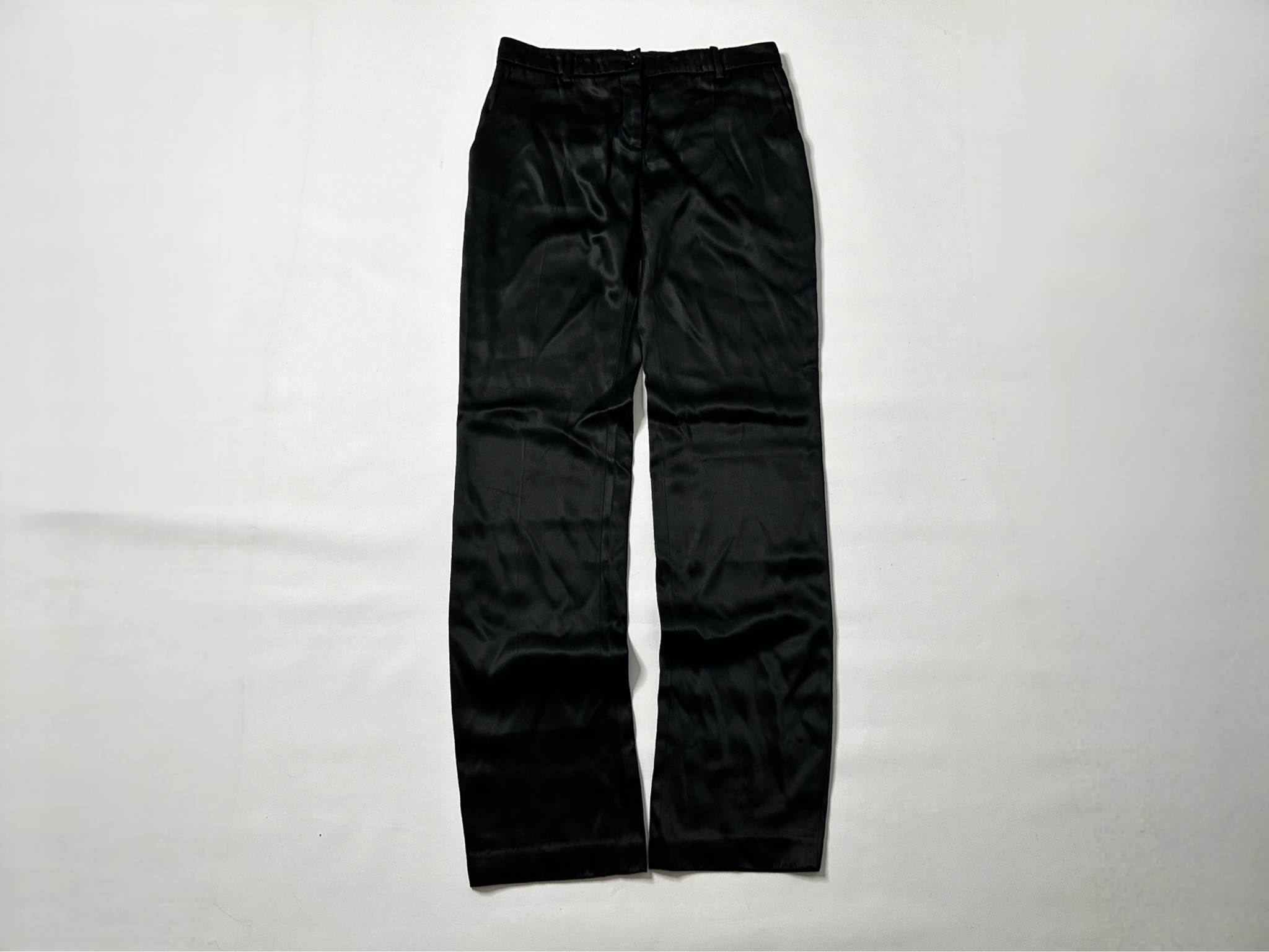 Dolce & Gabbana Vintage Satin black trousers, миниатюра 1