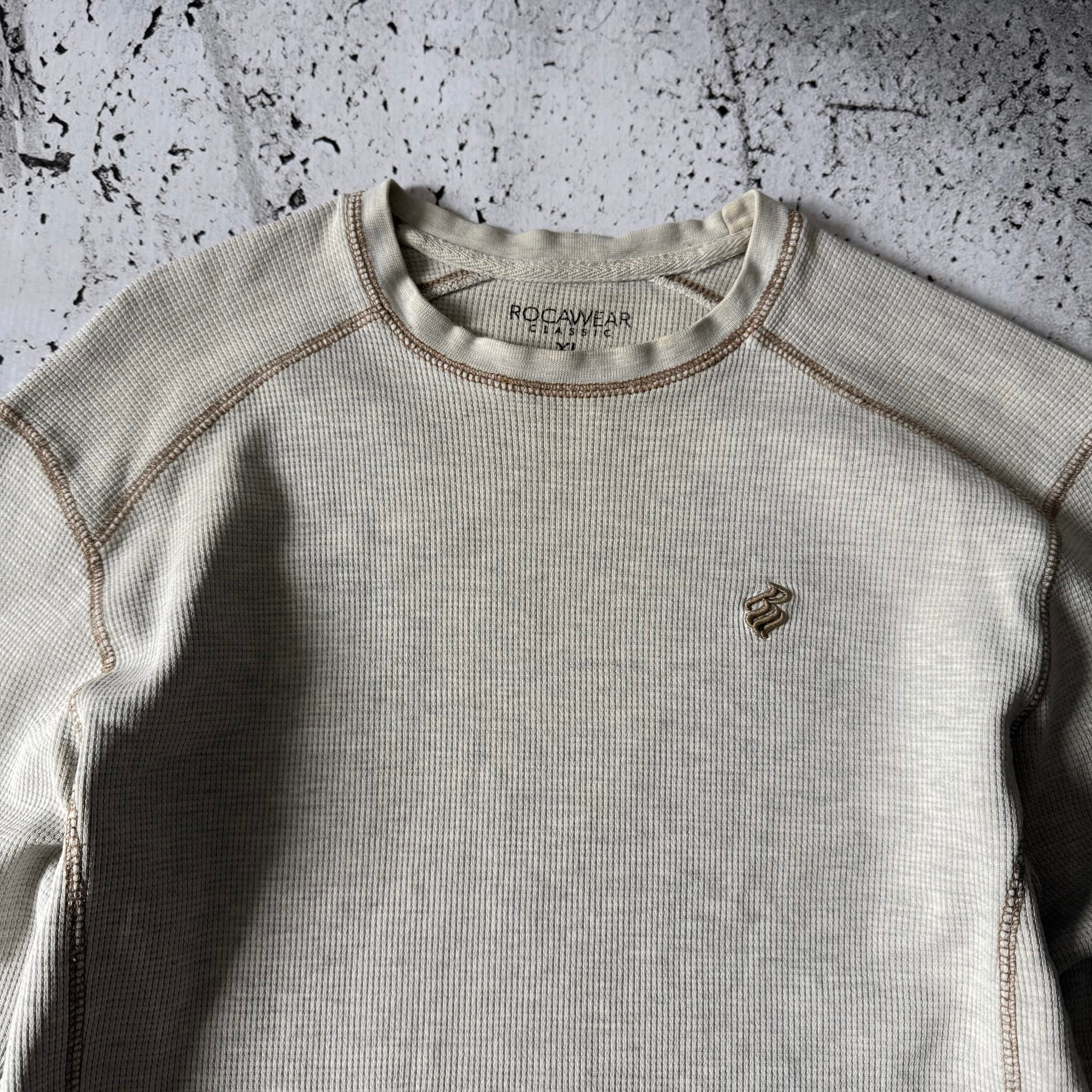 Rocawear 2000s Vintage Thermal Waffle Cotton Longsleeve Shirt, миниатюра 4