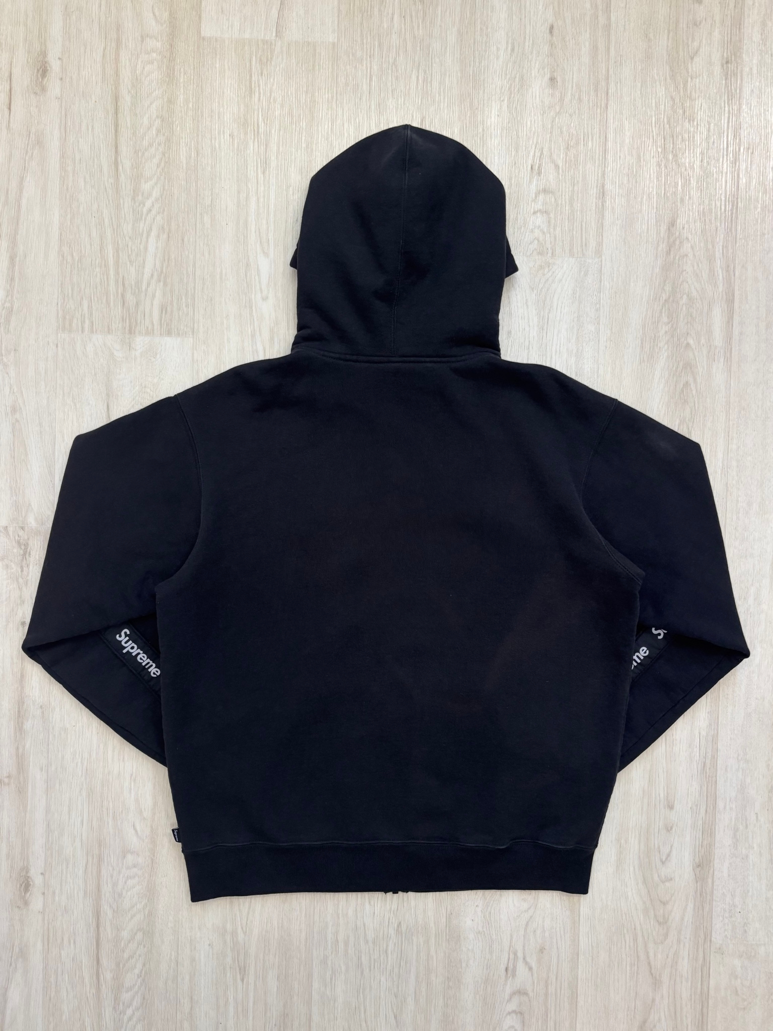 Supreme Text Stripe Zip Up Hooded Sweatshirt, миниатюра 2