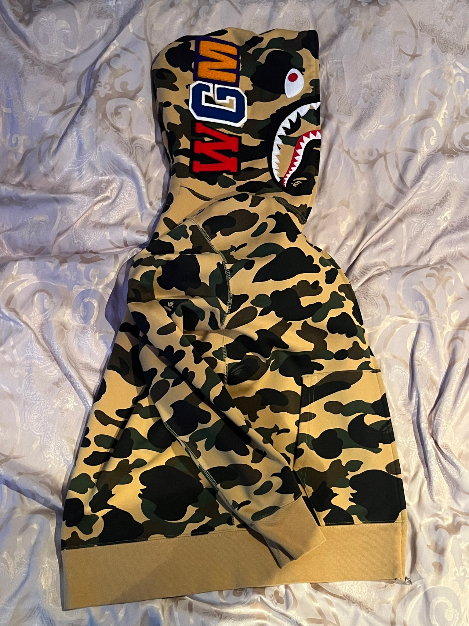 BAPE 1st Camo Windstopper Shark Full Zip Hoodie Yellow Bape, L / 52-54 EU, миниатюра 4